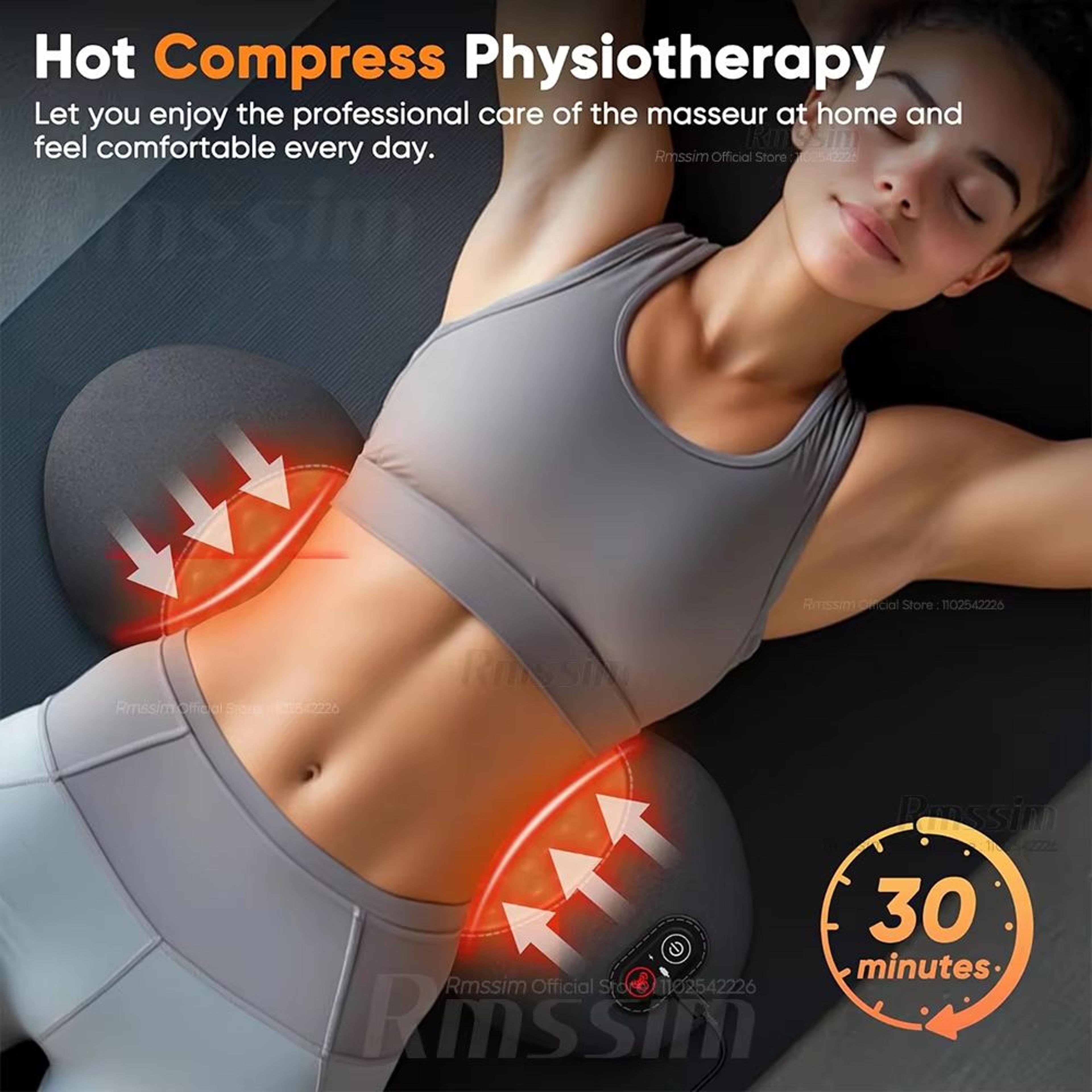 3in1 Electric Lumbar Support Pillow With Adjustable Height Heating And Vibration 2