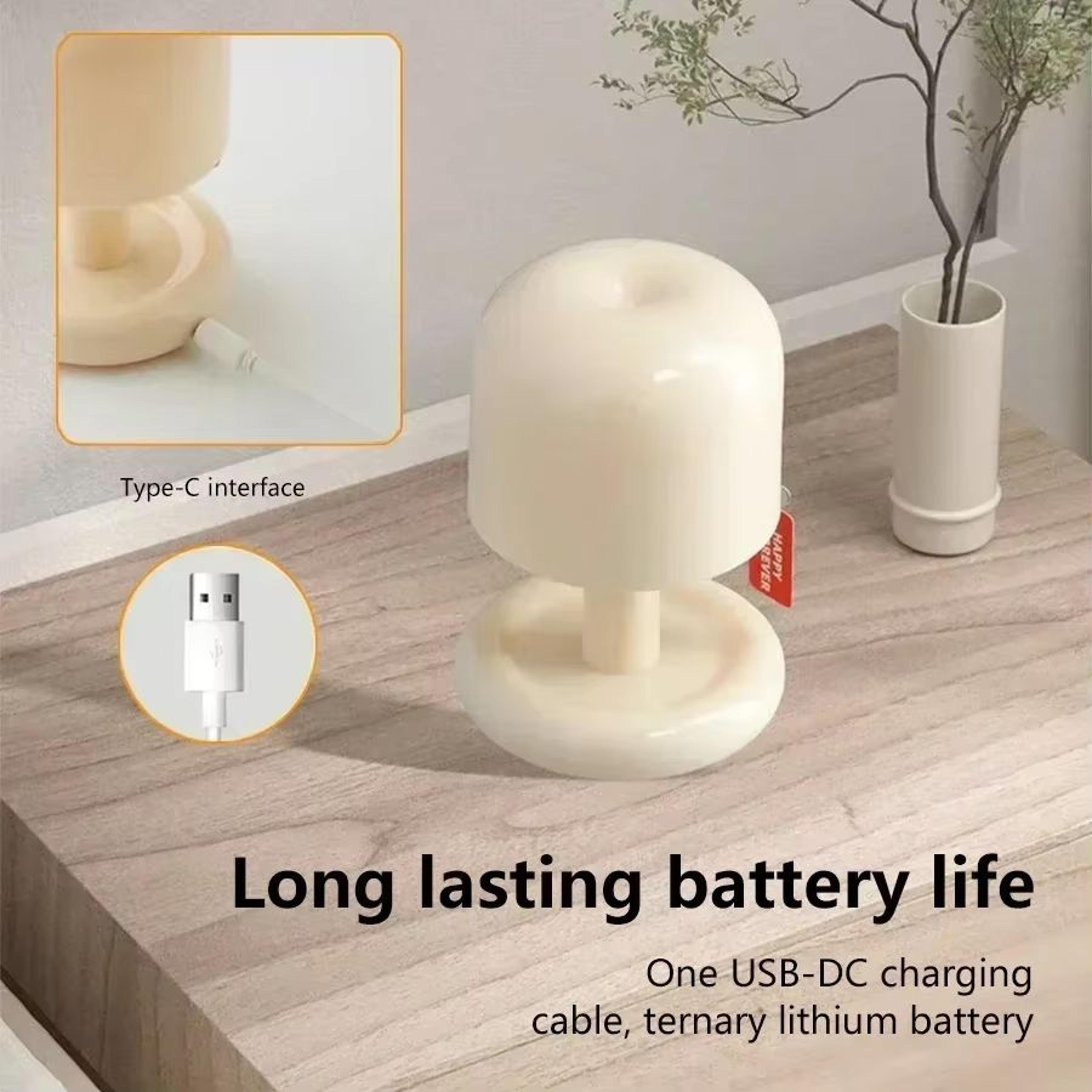 Mini Sunset Mushroom LED Night Lamp USB Rechargeable Ambient Light 4