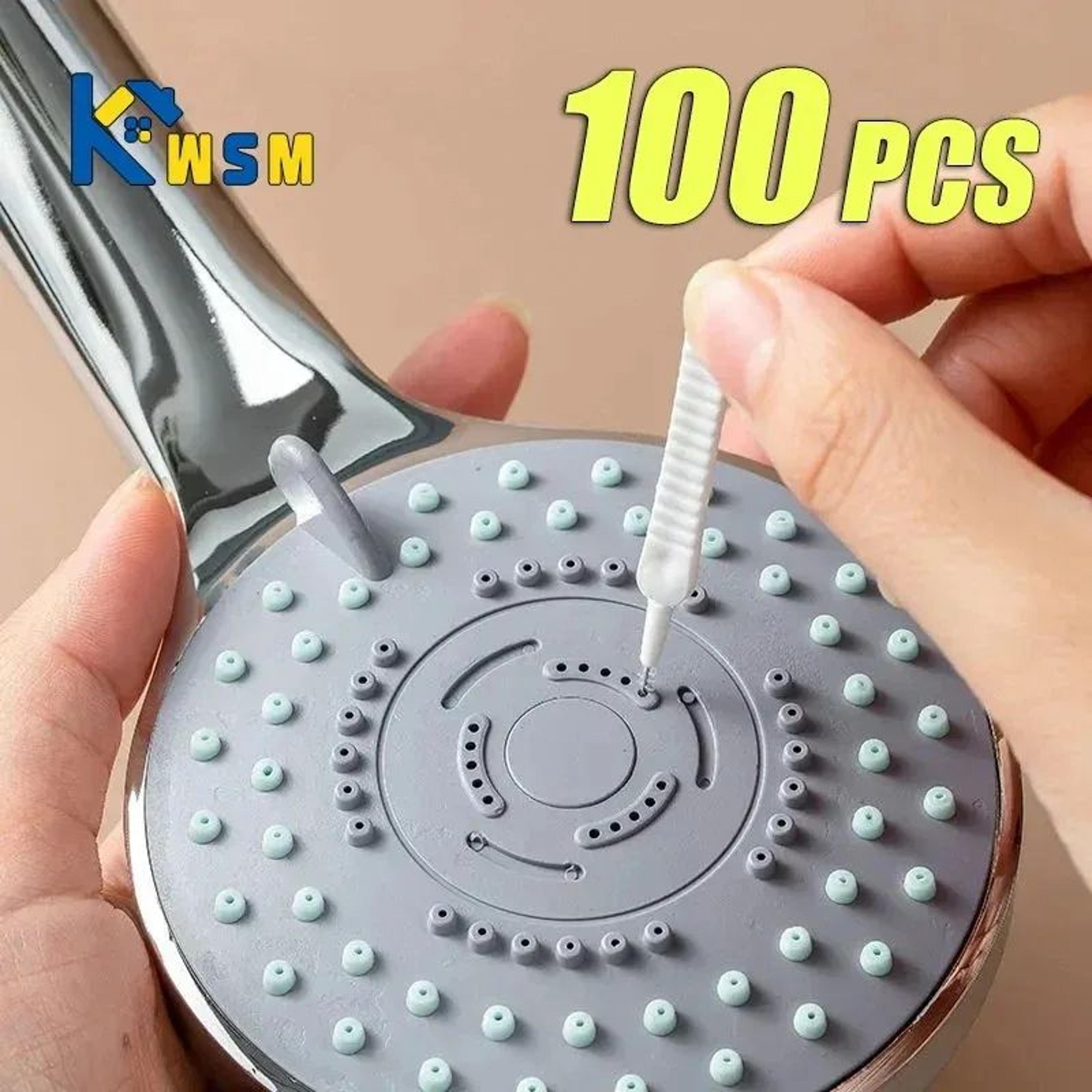 micro nylon shower cleaning brush nozzle set for bathroom jets