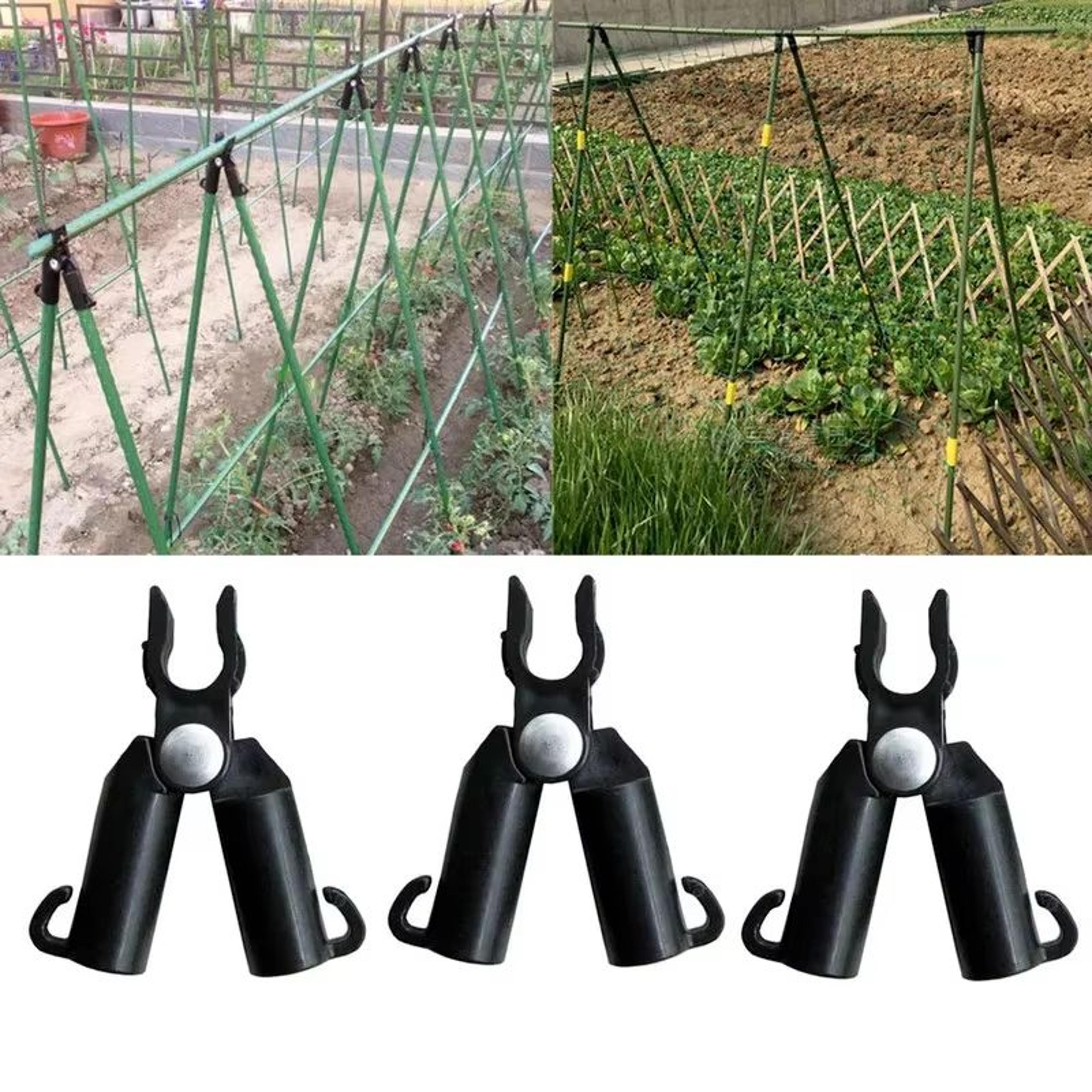 a-type plant support clip set with grafting stake connectors for garden vines