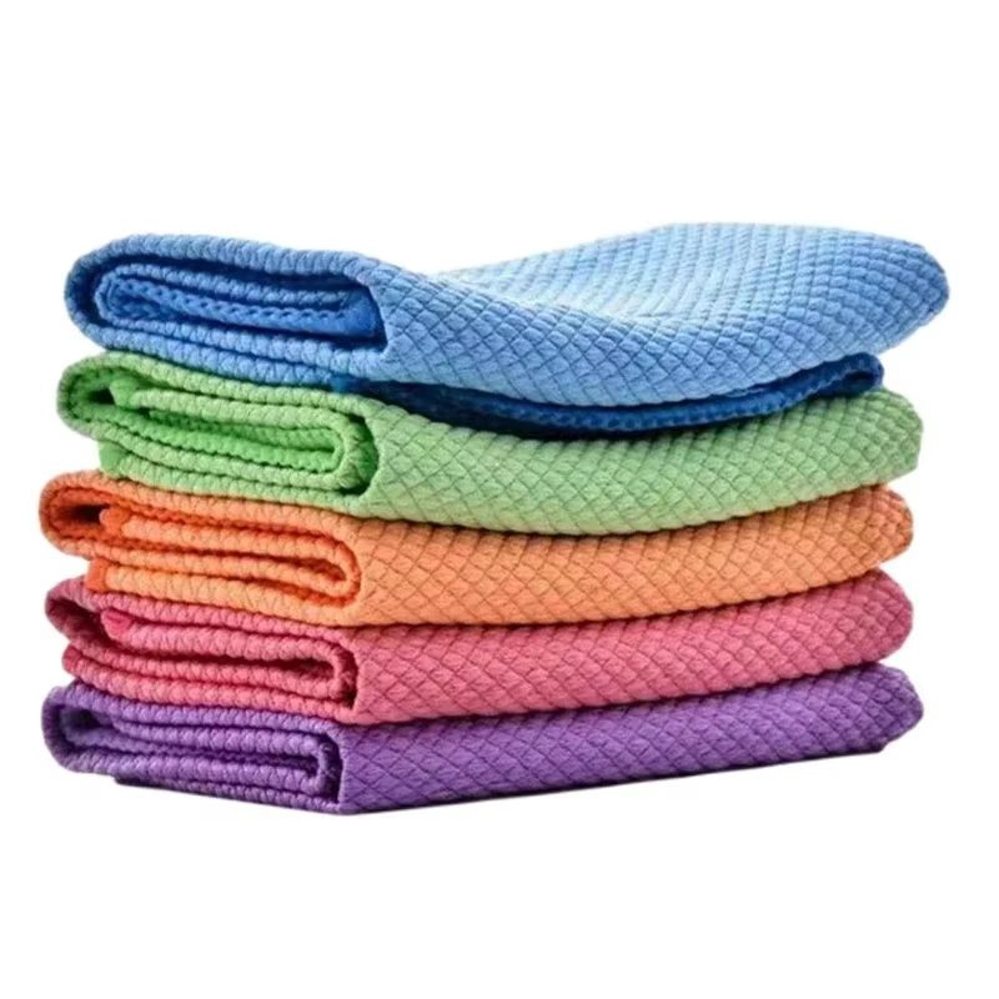 microfiber super absorbent cleaning cloths for kitchen, glass, and household