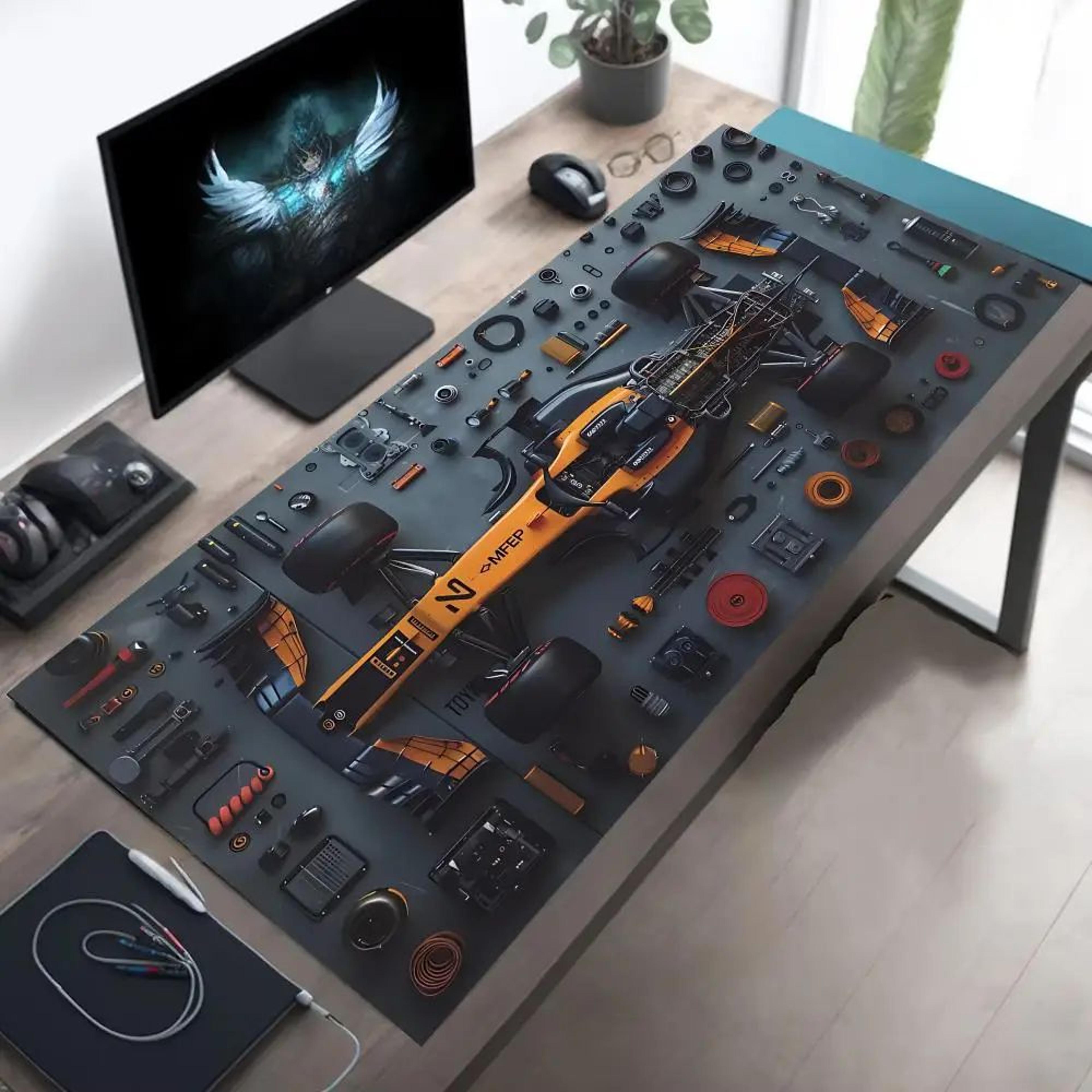 f1 racing xxl mouse pad extended gaming desk pad non slip keyboard mouse mat