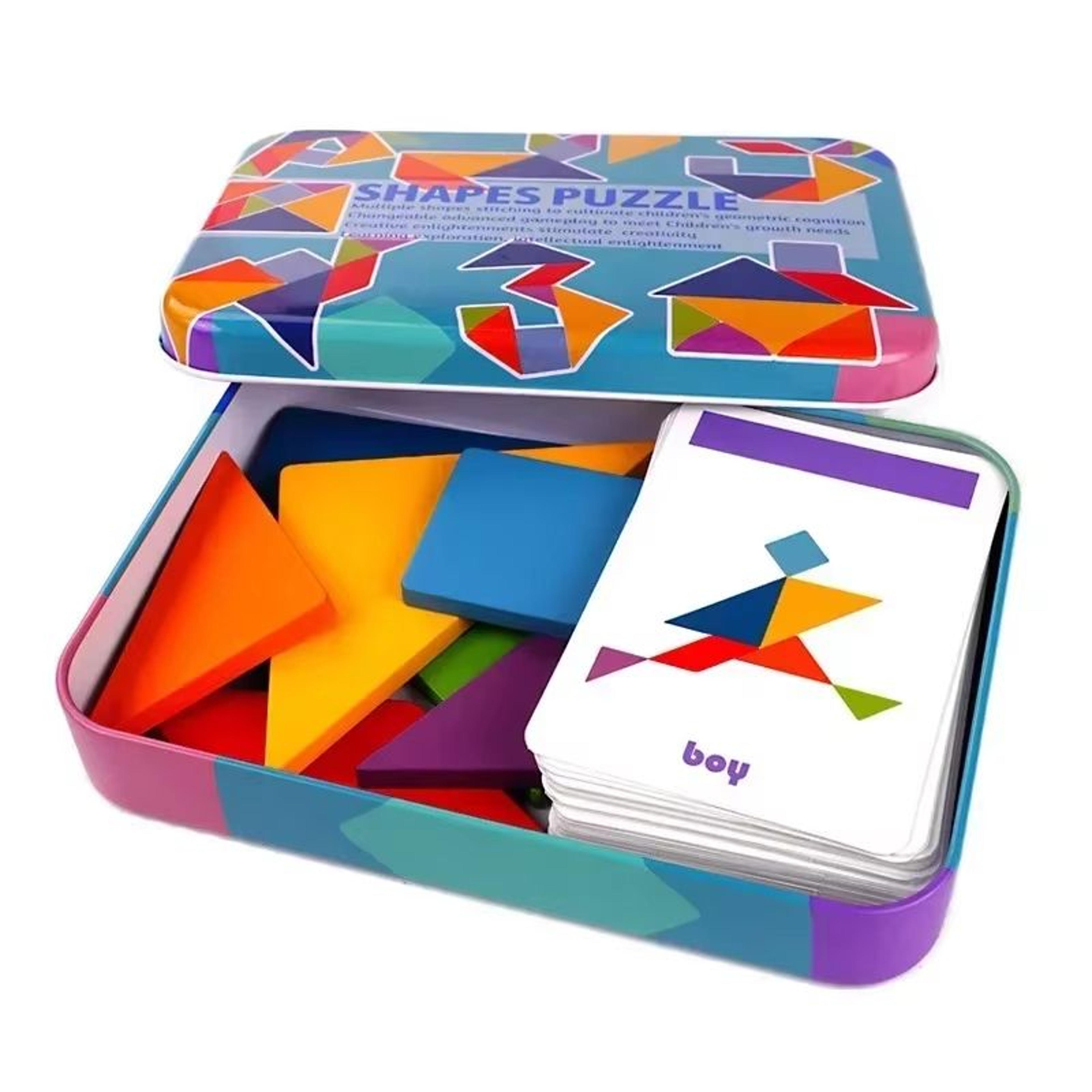 woodlandshapes 3d wooden animal jigsaw puzzle – montessori early learning toy