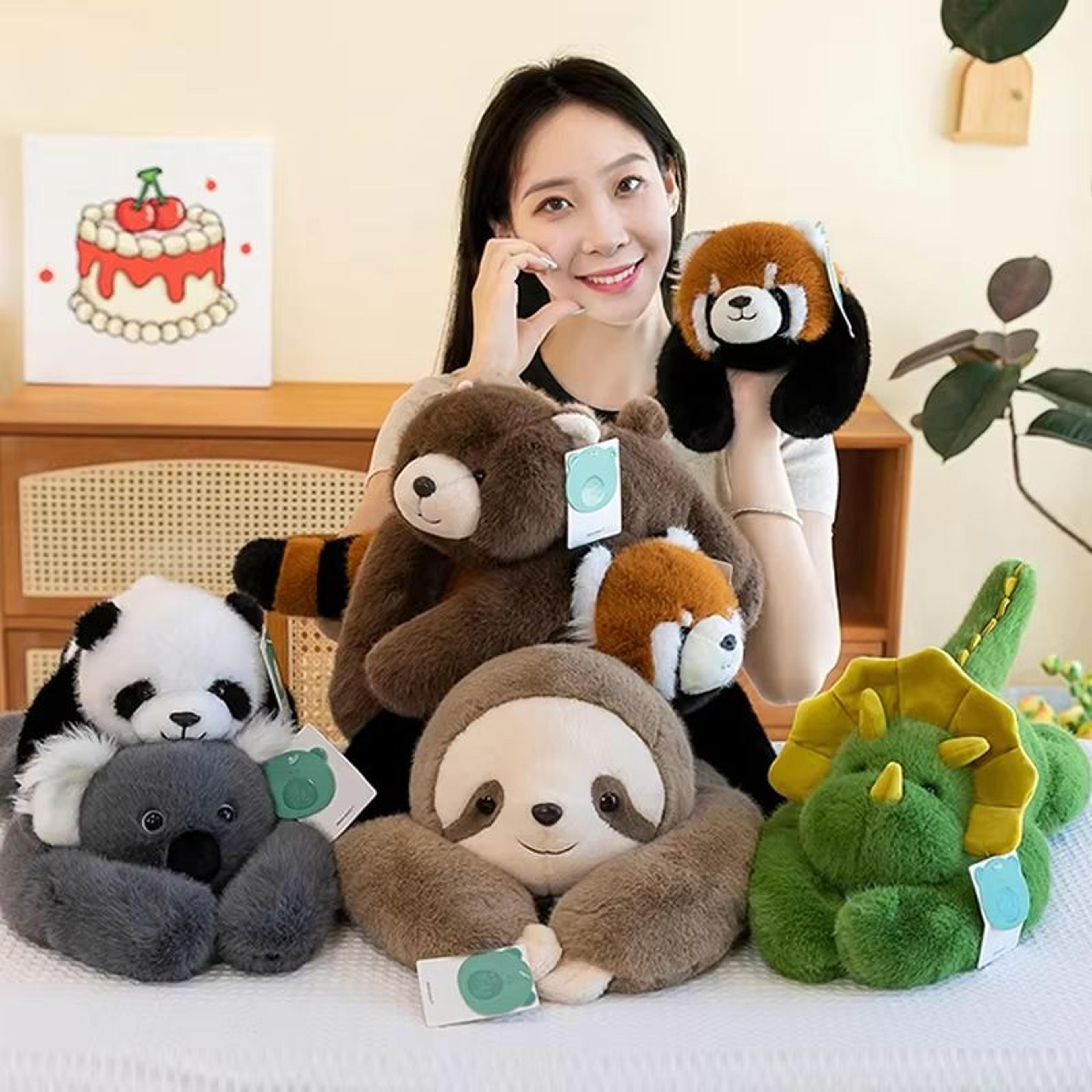 cozyhug long arm weighted plush animal pillow