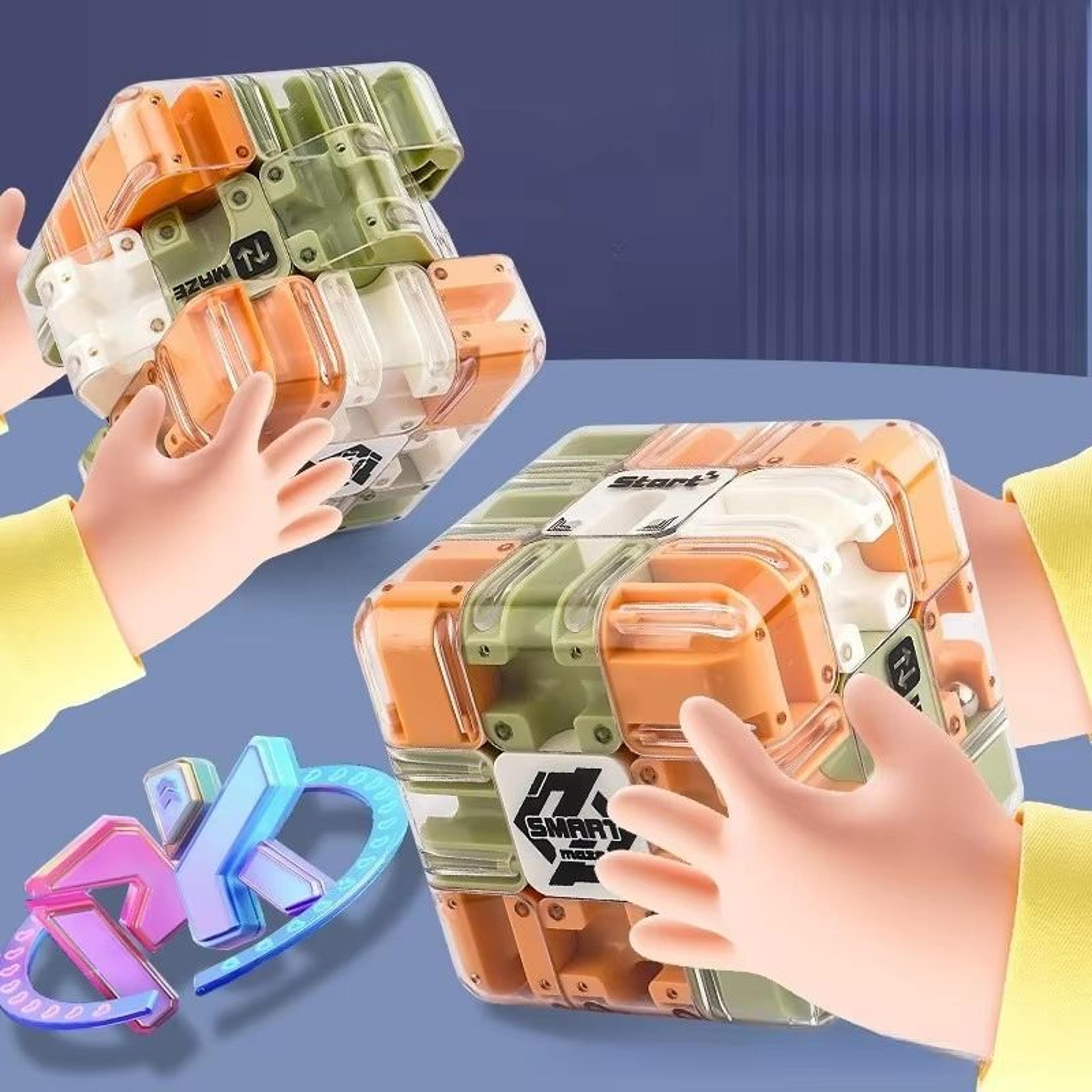 glowmaze 3d maze cube transparent rolling ball puzzle