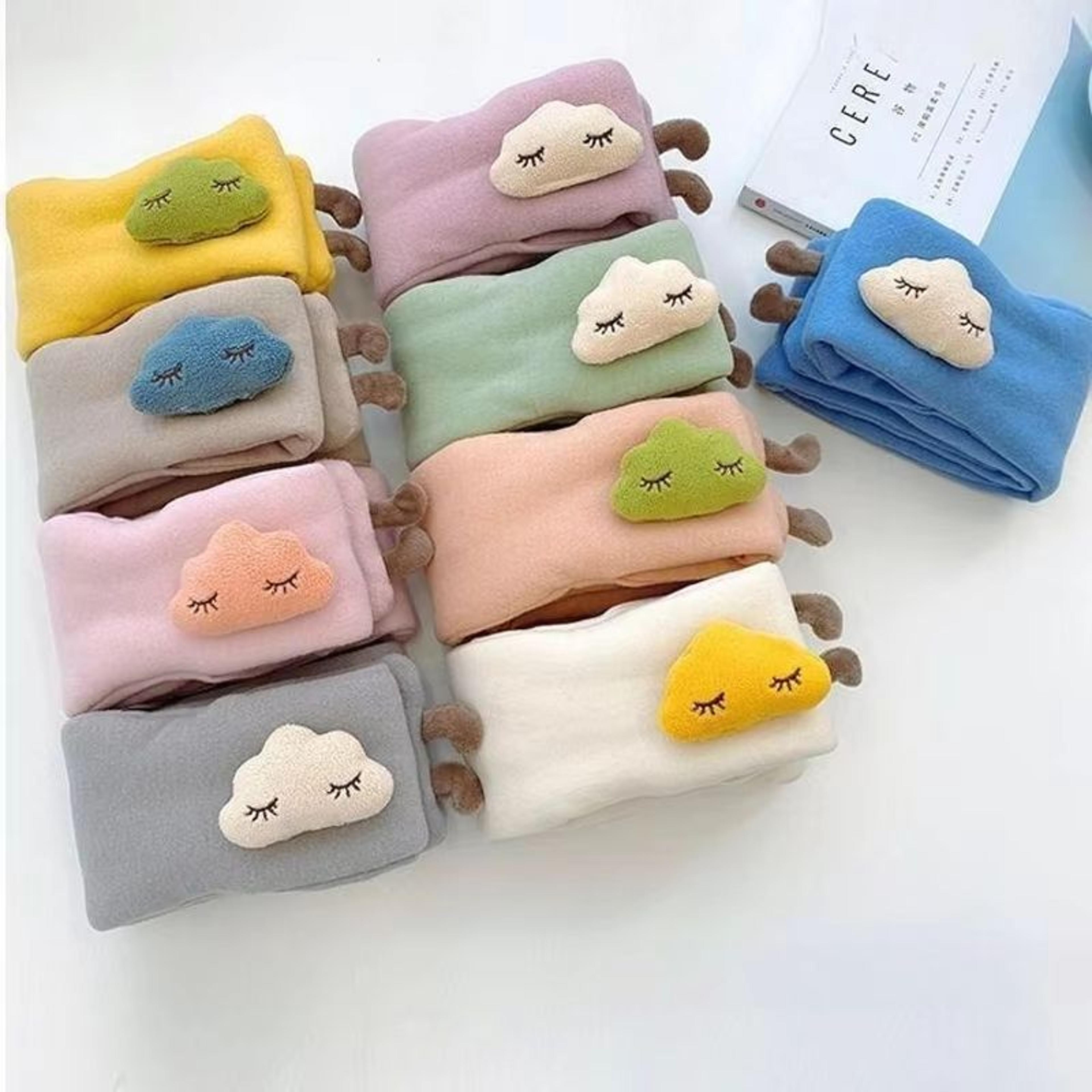 FluffCloud 3D Knitted Baby Scarf  Warm Winter Neck Cover For Kids 5