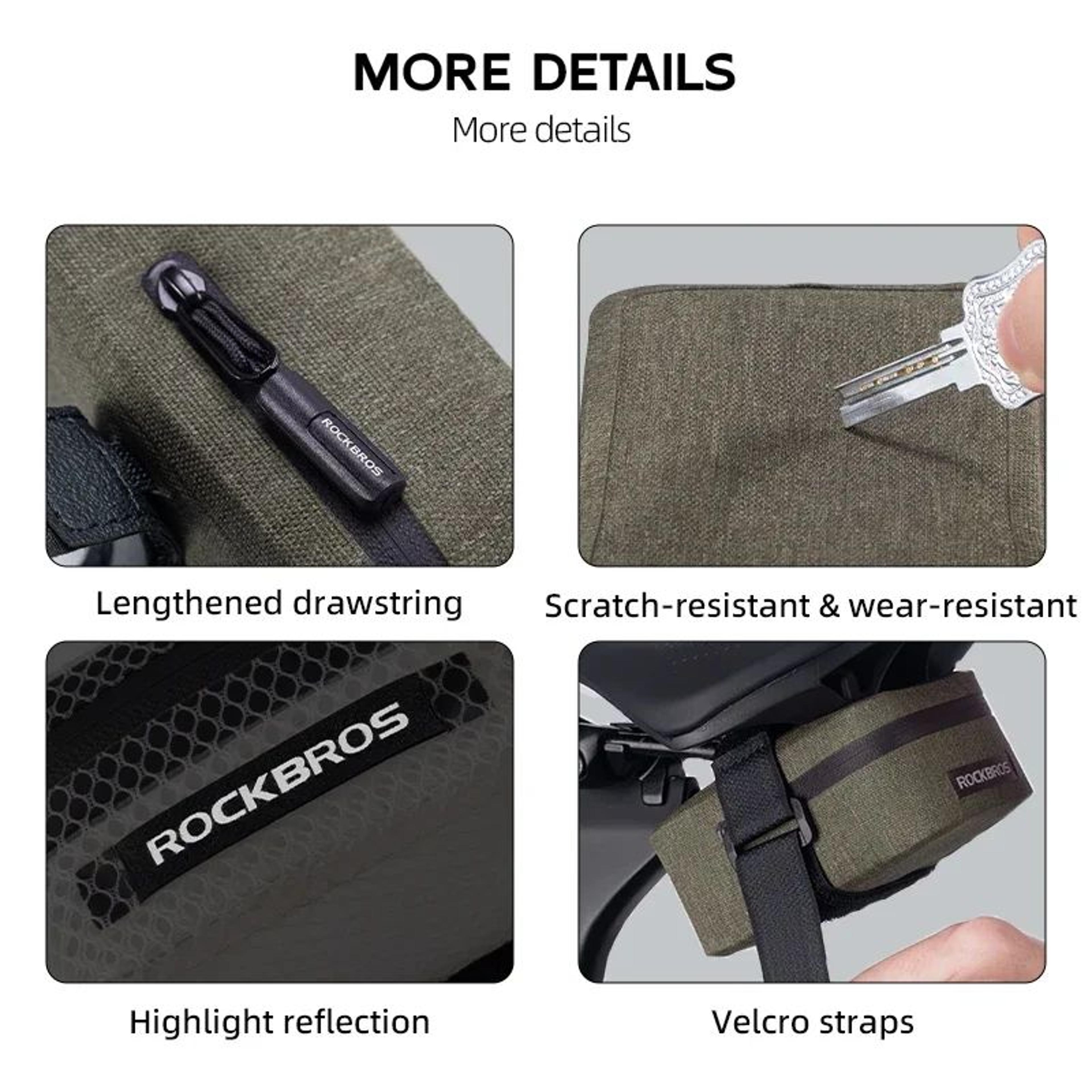 ROCKBROS 04L Waterproof Bike Saddle Bag Lightweight MTB And Road Tail Pouch 4