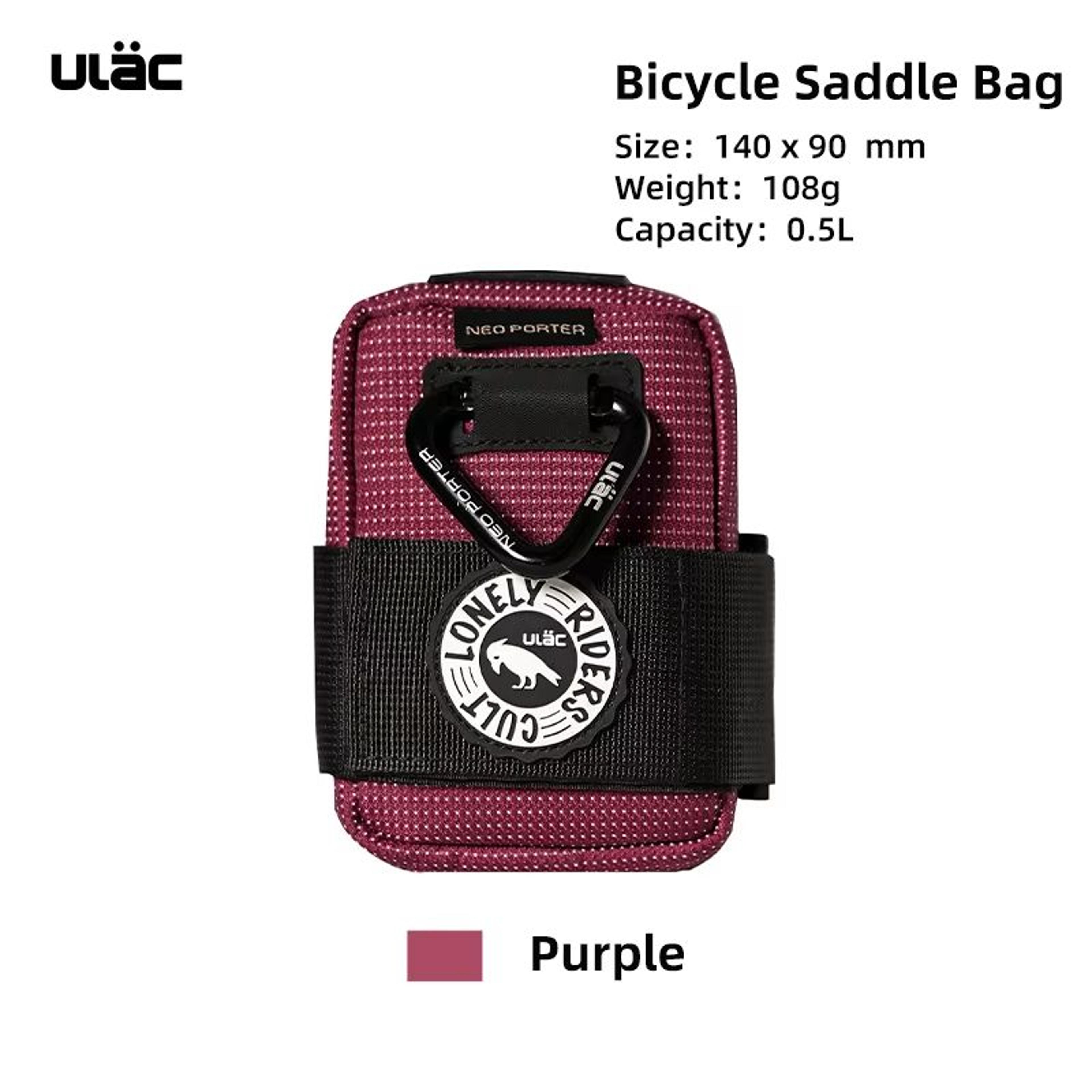 ULAC 05L Waterproof Bicycle Saddle Bag Shockproof Mini Rear Tail Pouch 11