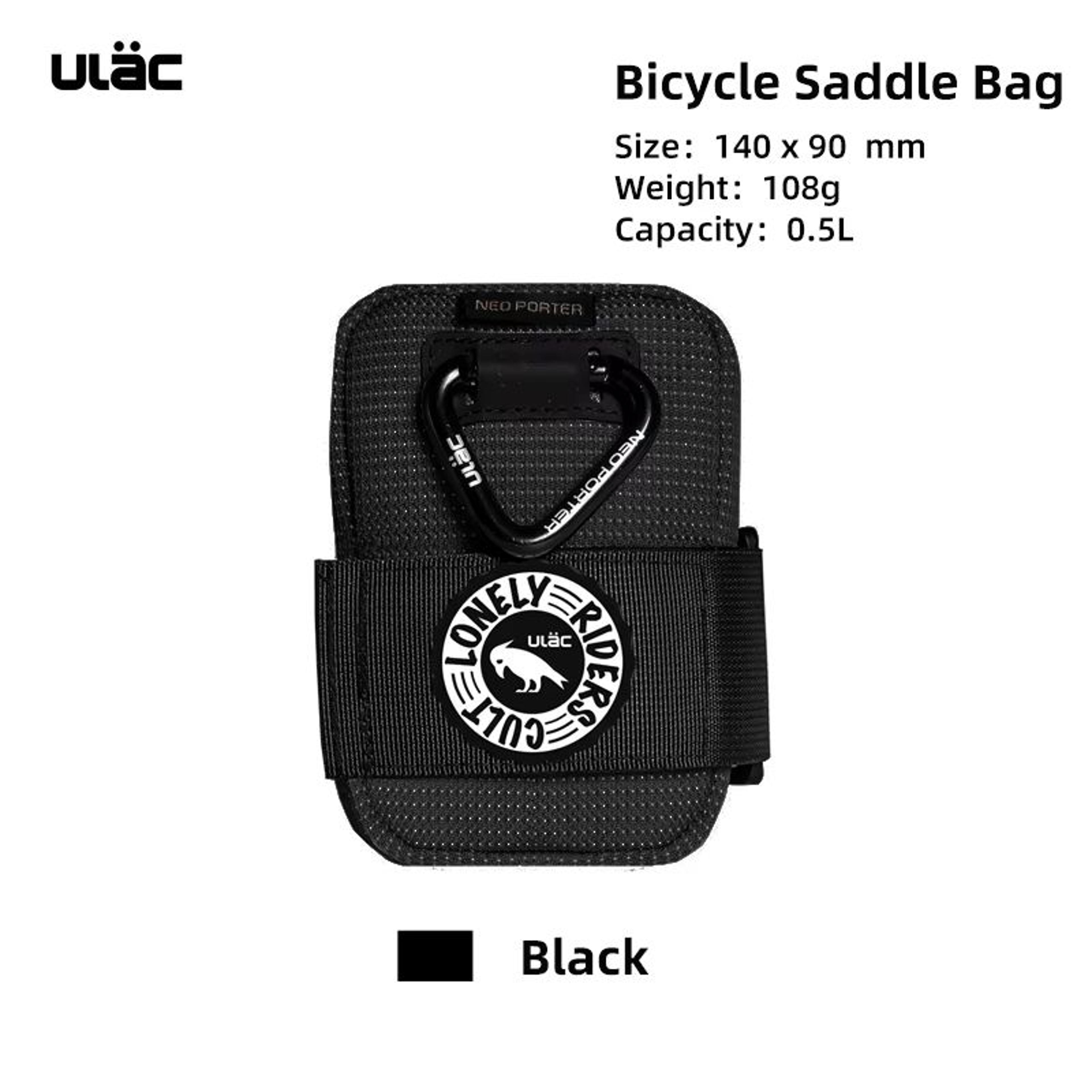 ULAC 05L Waterproof Bicycle Saddle Bag Shockproof Mini Rear Tail Pouch 6