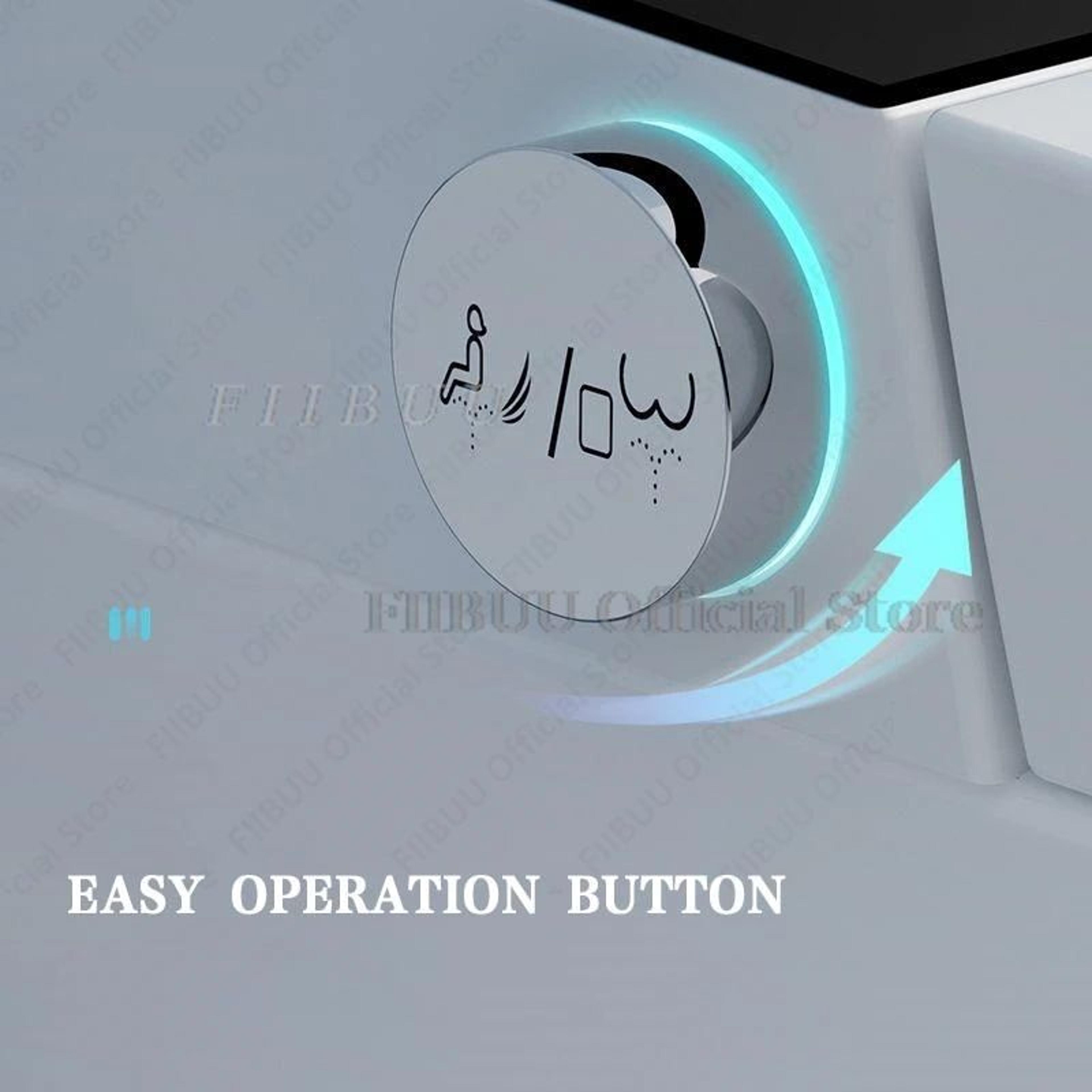 Smart Elongated Toilet With BuiltIn Bidet And Heated Seat 4