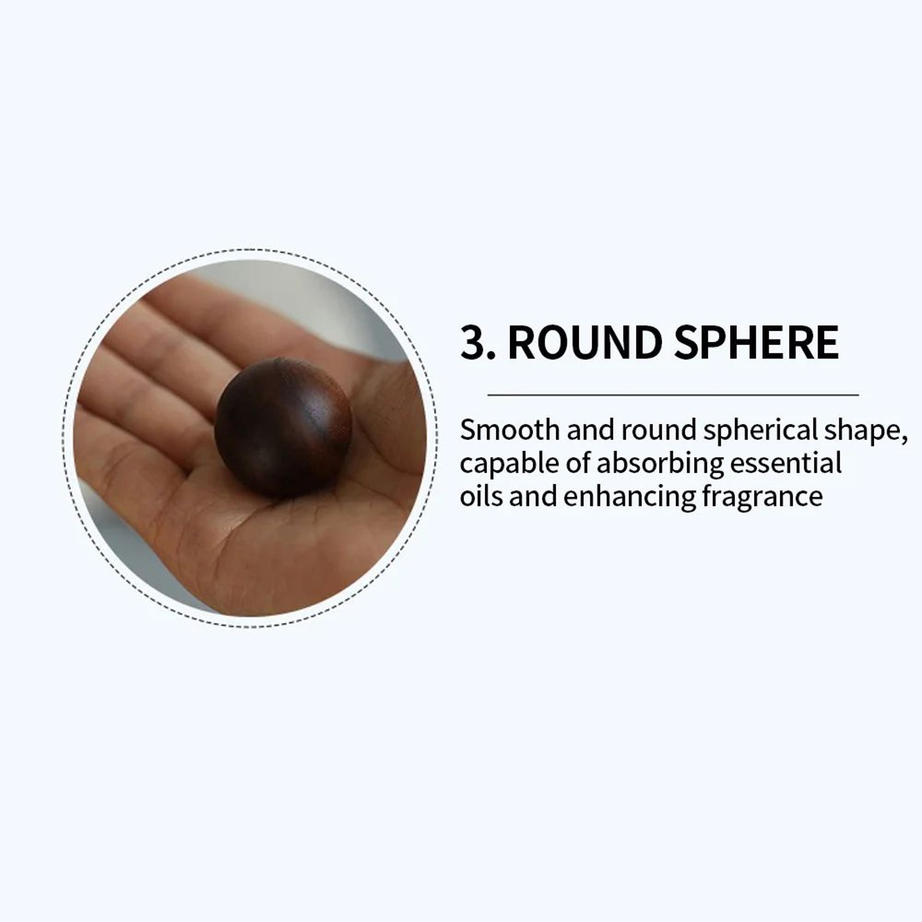 Natural Solid Wood Aromatherapy Diffuser Sphere 4