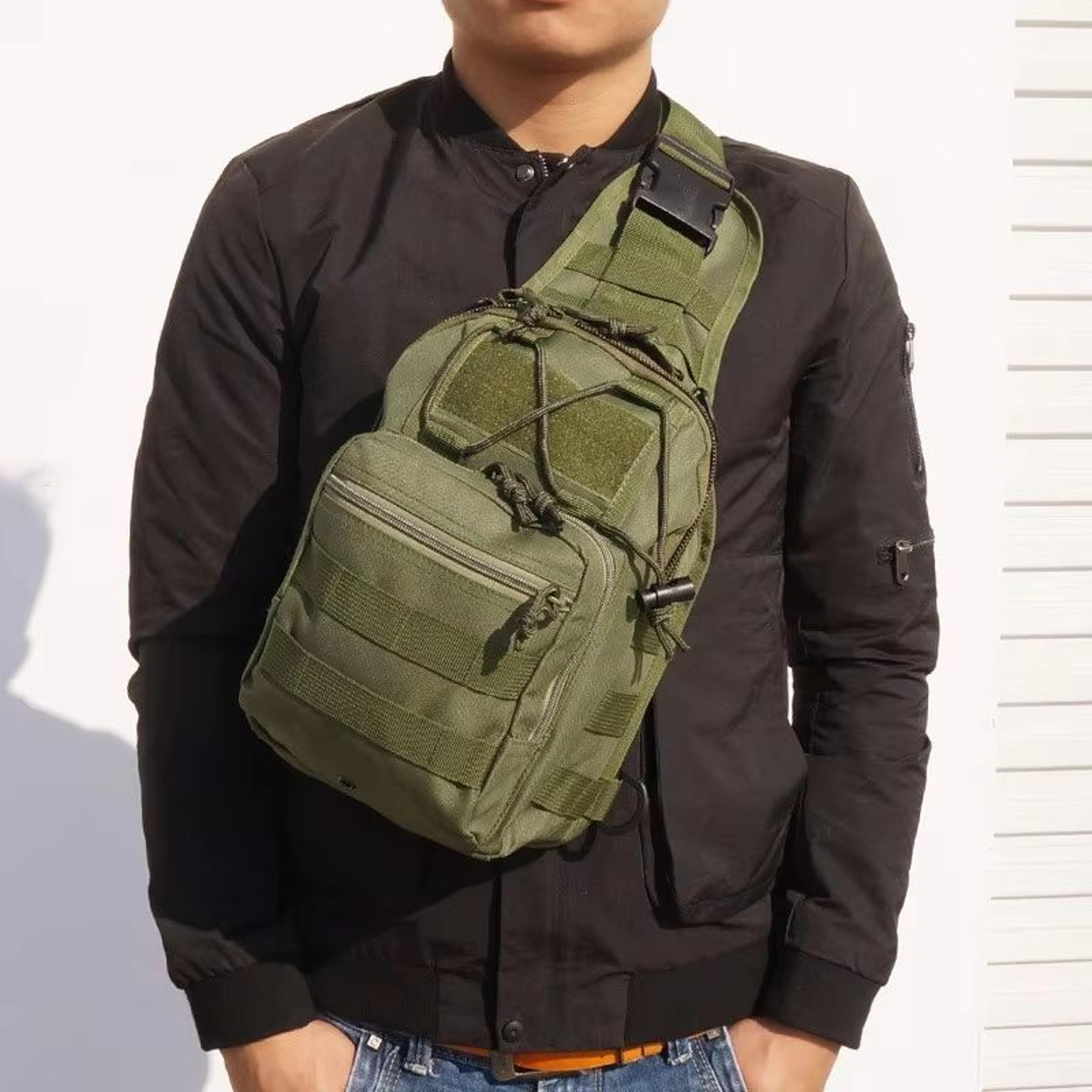 Tactical Chest Bag For Men Waterproof EDC Shoulder Sling Pack For Outdoor Hiking And Hunting 12