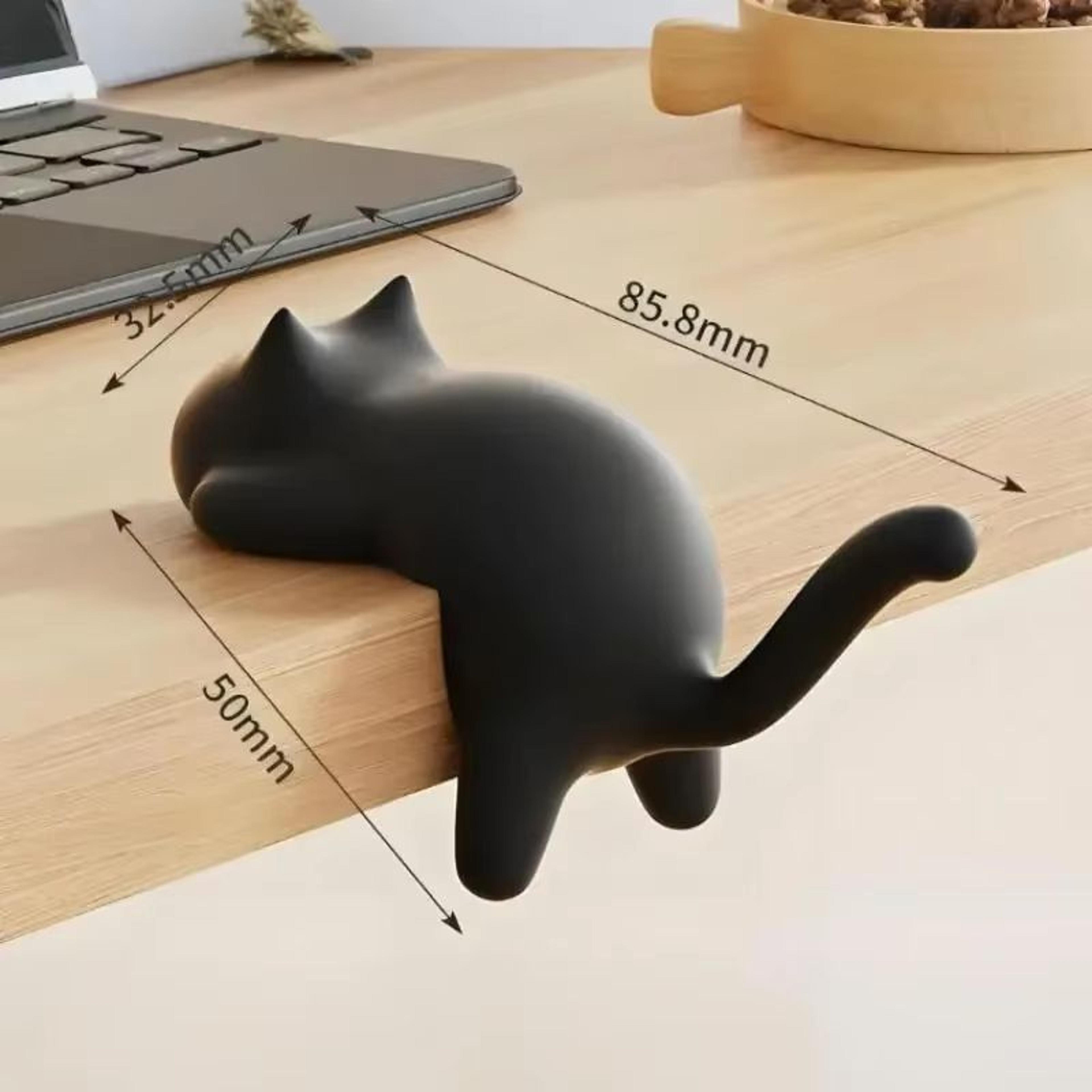 Cat Shaped Desk Side Backpack Hook No Punch Strong Load Bearing Foldable Hanger 1 Or 2pcs 7