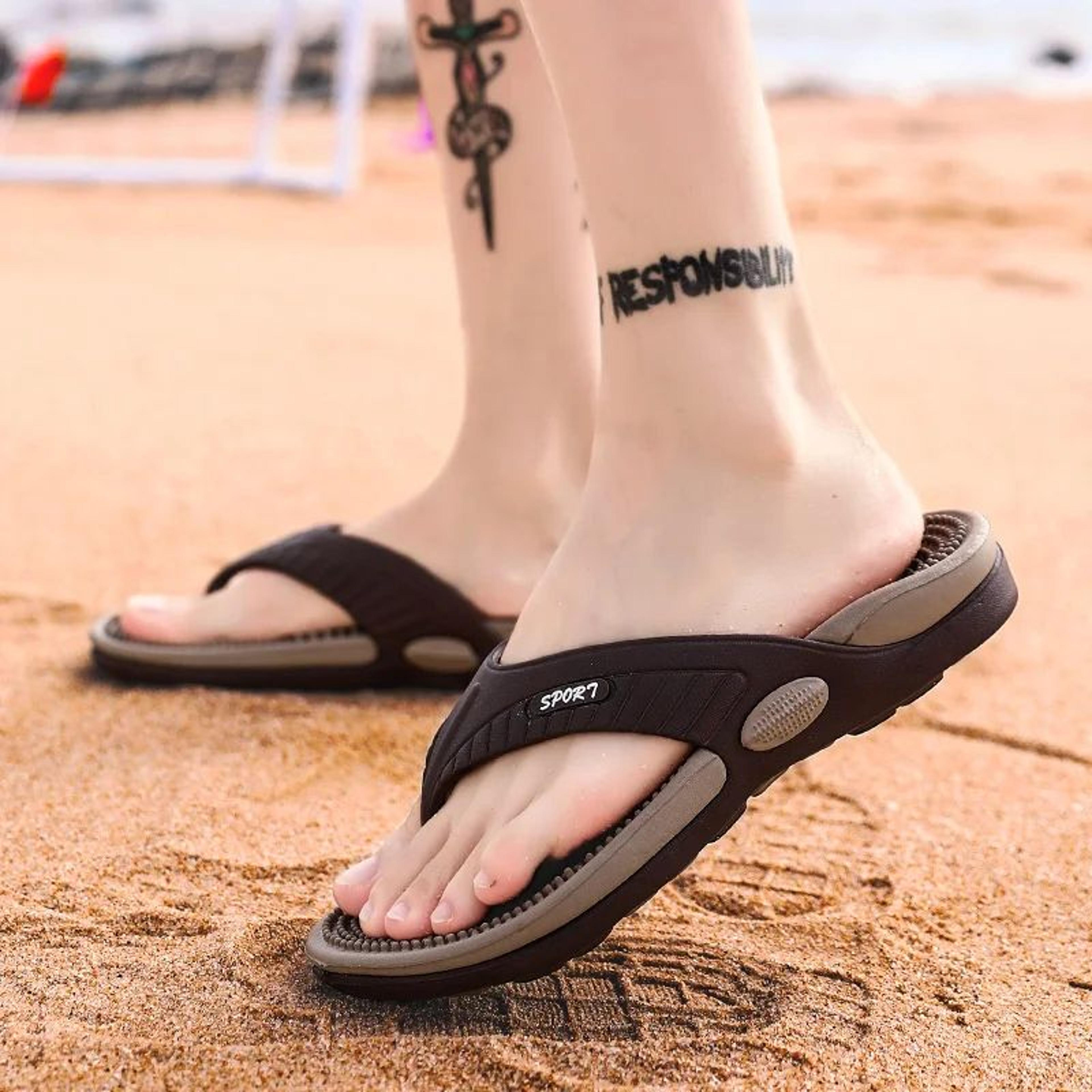 AirFlex Mens Massage EVA Beach Flip Flops Breathable Summer Sandals 5