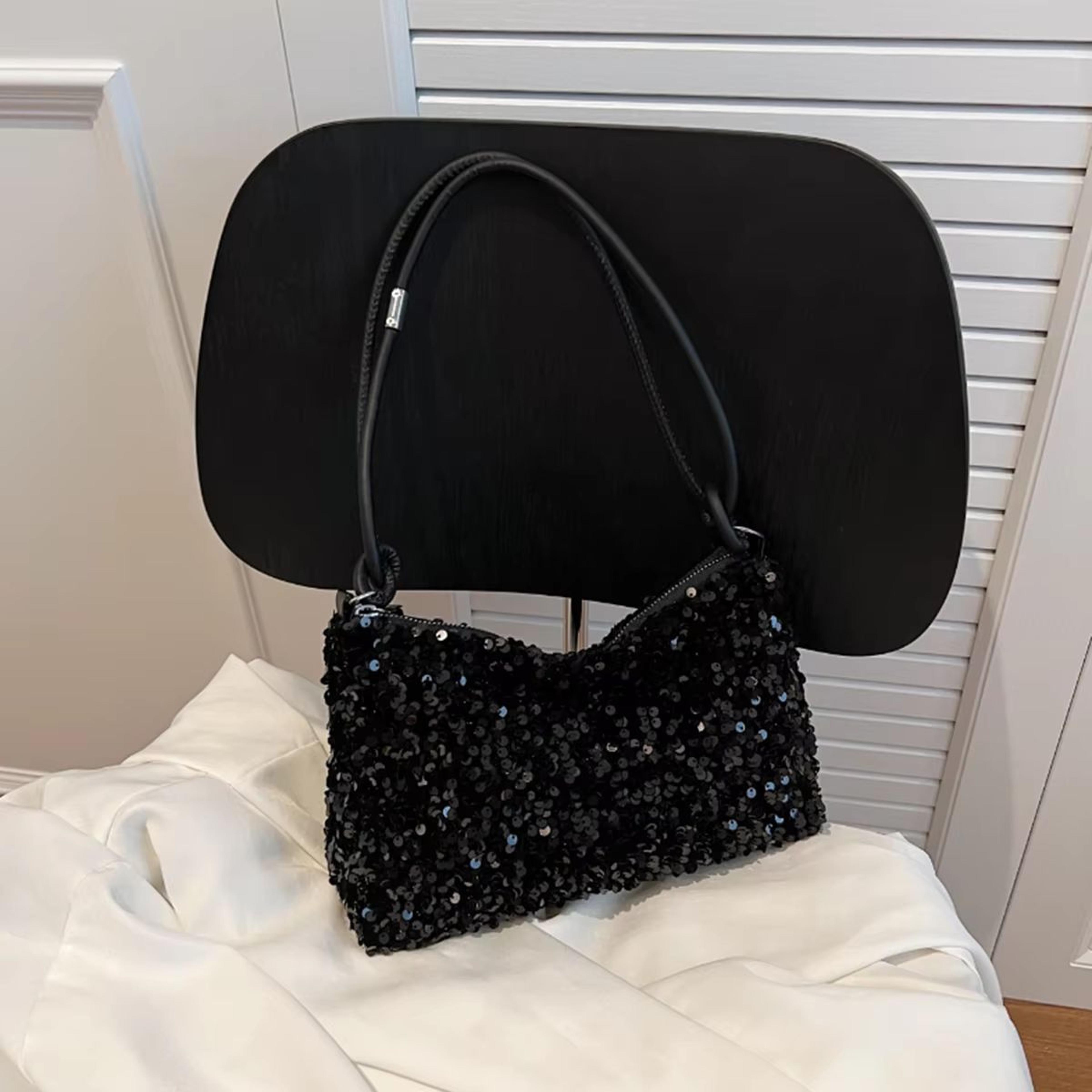 Black Spice Glitter Underarm Crossbody Shoulder Bag For Women 4