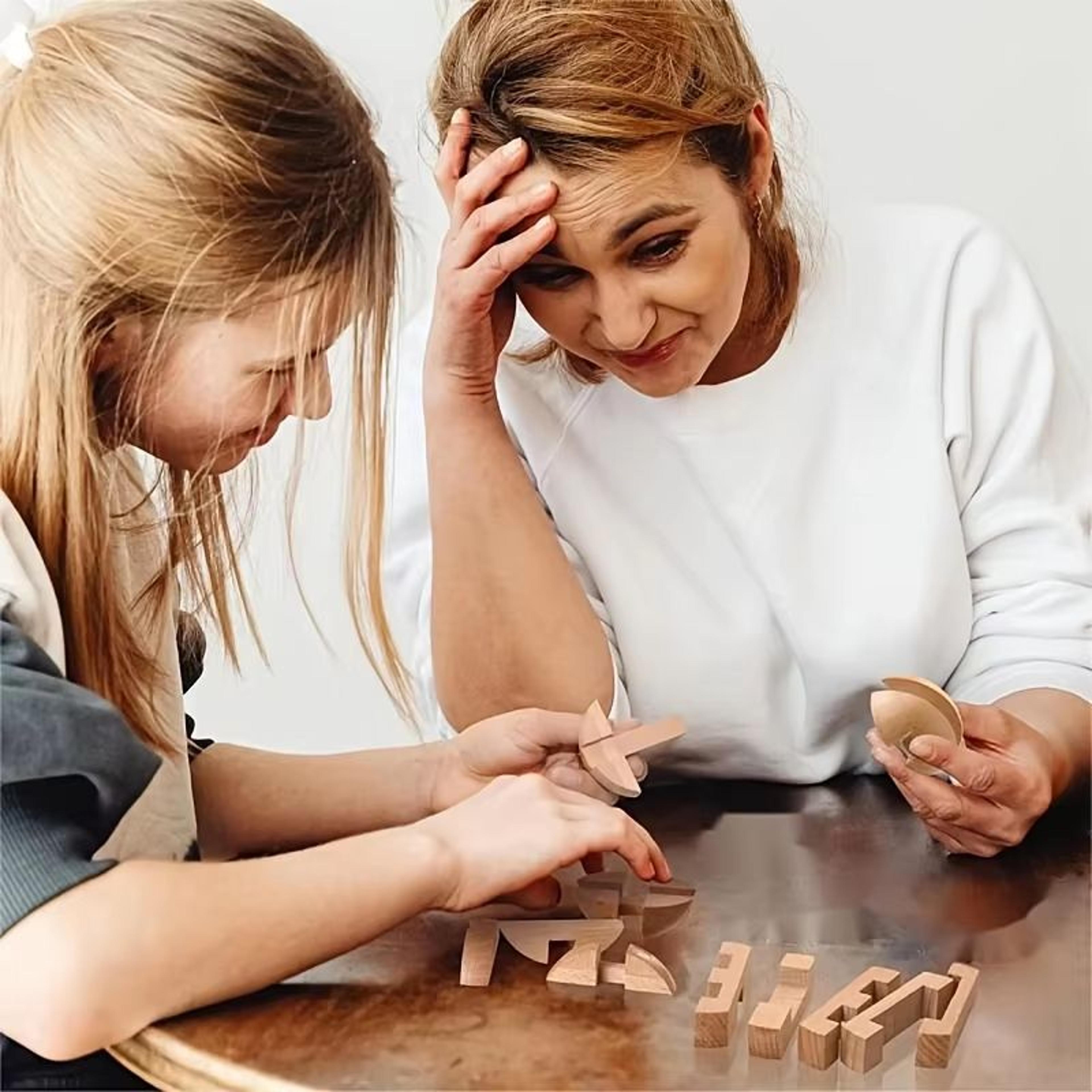 Harmony Hollow Wooden Puzzle Balls  Holiday Decor And Brain Teaser Gift 2