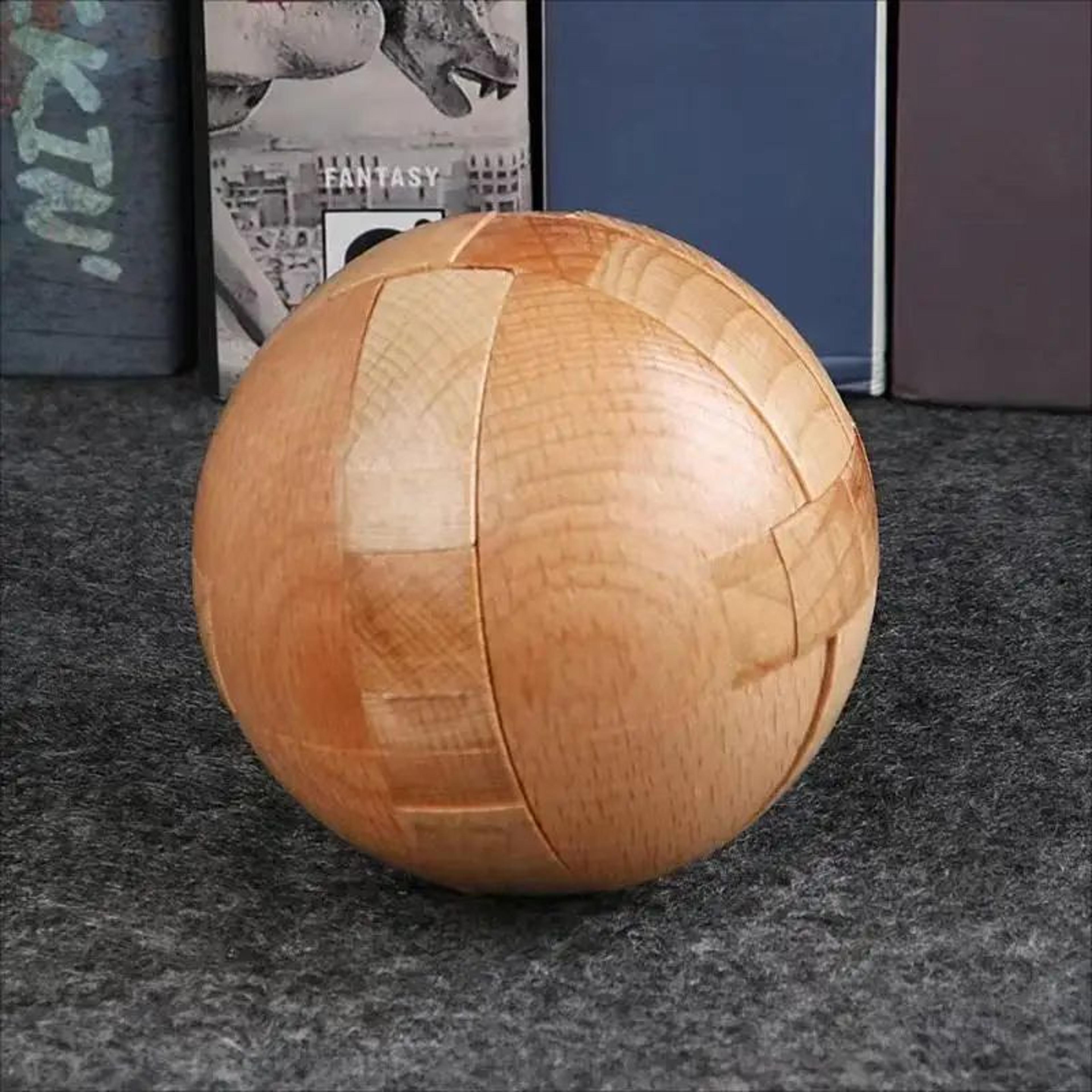 Harmony Hollow Wooden Puzzle Balls  Holiday Decor And Brain Teaser Gift 4