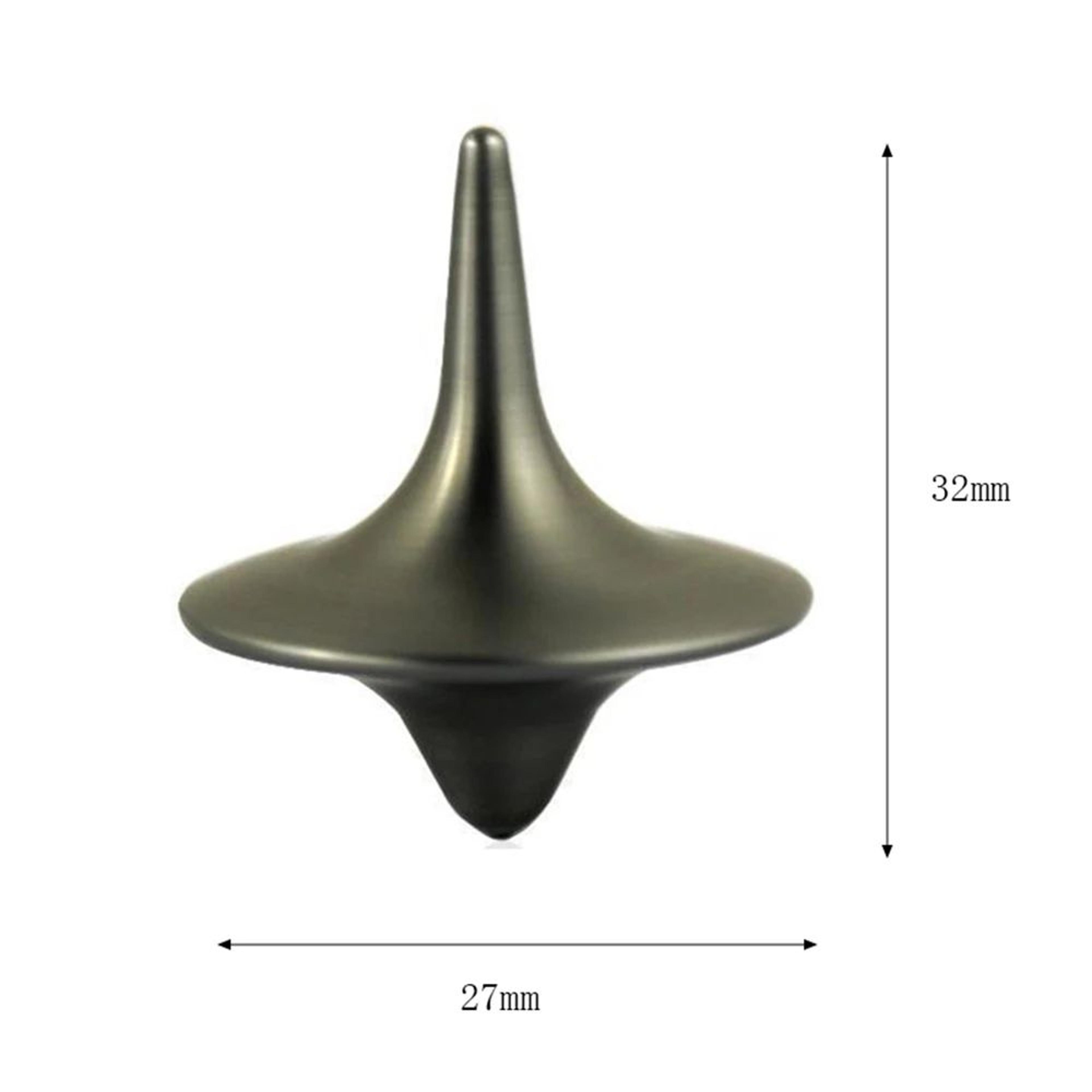 Metal Gyro Precision Silver Spinning Top With Movie Totem Print 3
