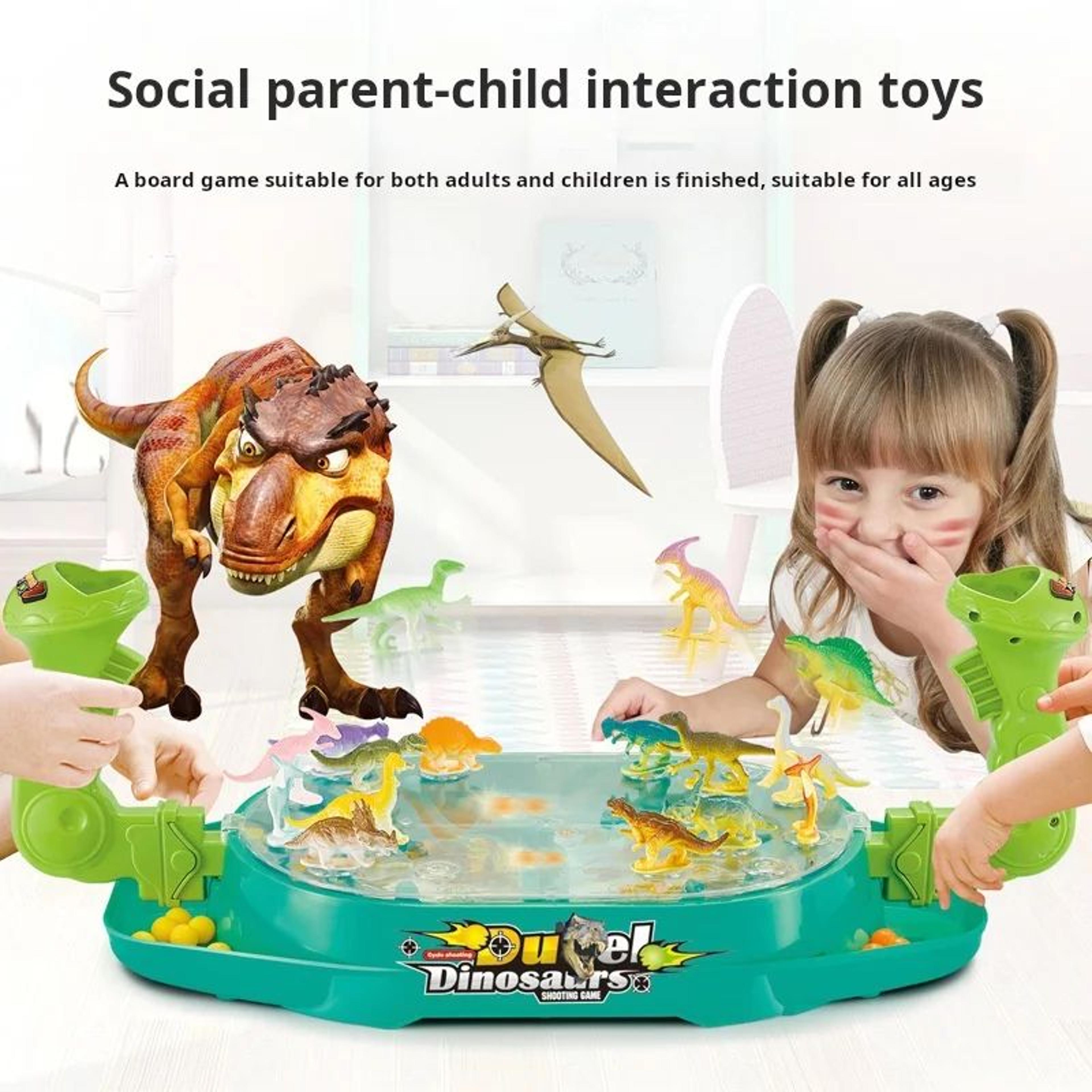 Dino Duel Catapult Board Game TwoPlayer Interactive Pinball Catapult Toy 4