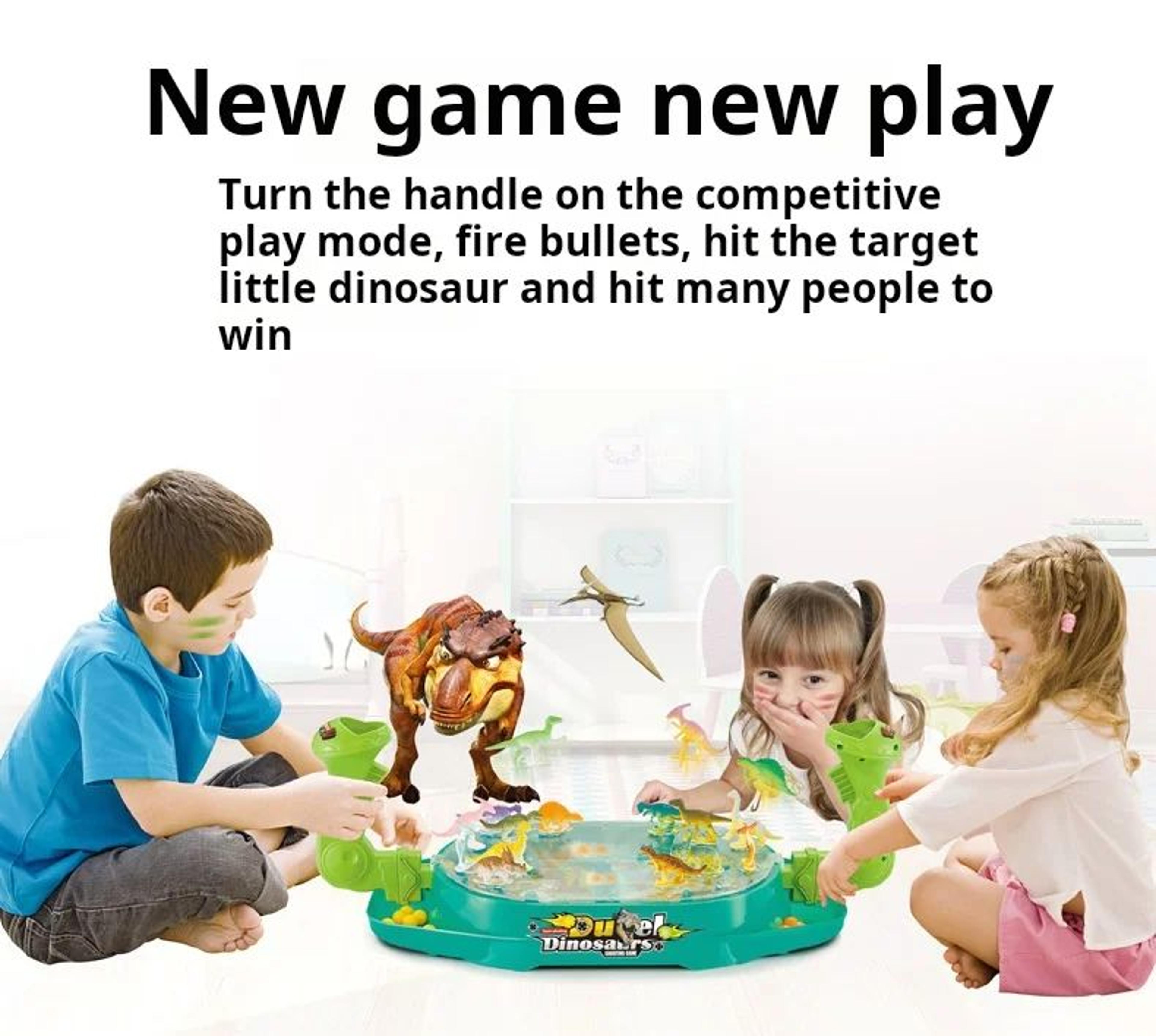 Dino Duel Catapult Board Game TwoPlayer Interactive Pinball Catapult Toy 5