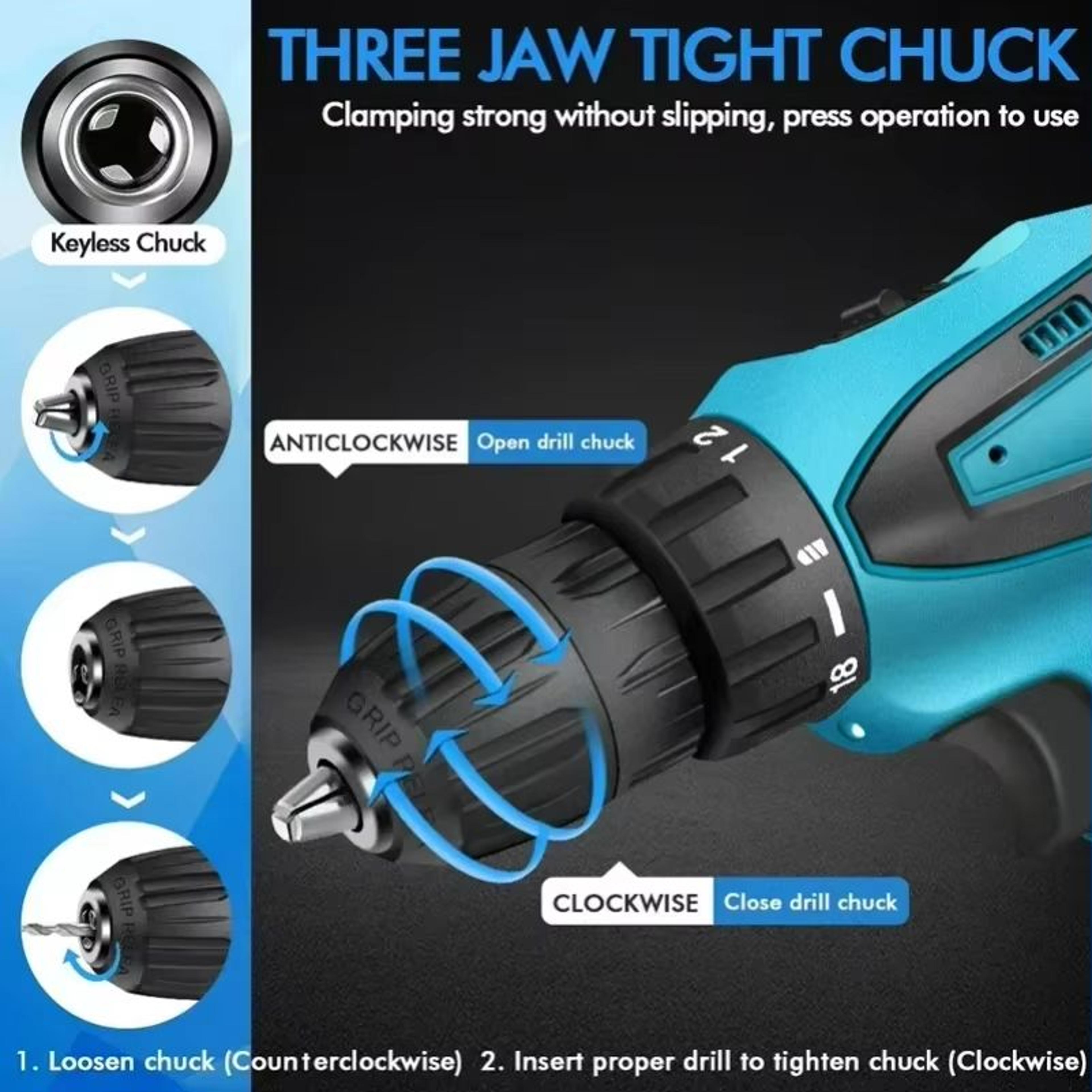 12V Cordless Impact Drill And Electric Screwdriver Combo Kit 1