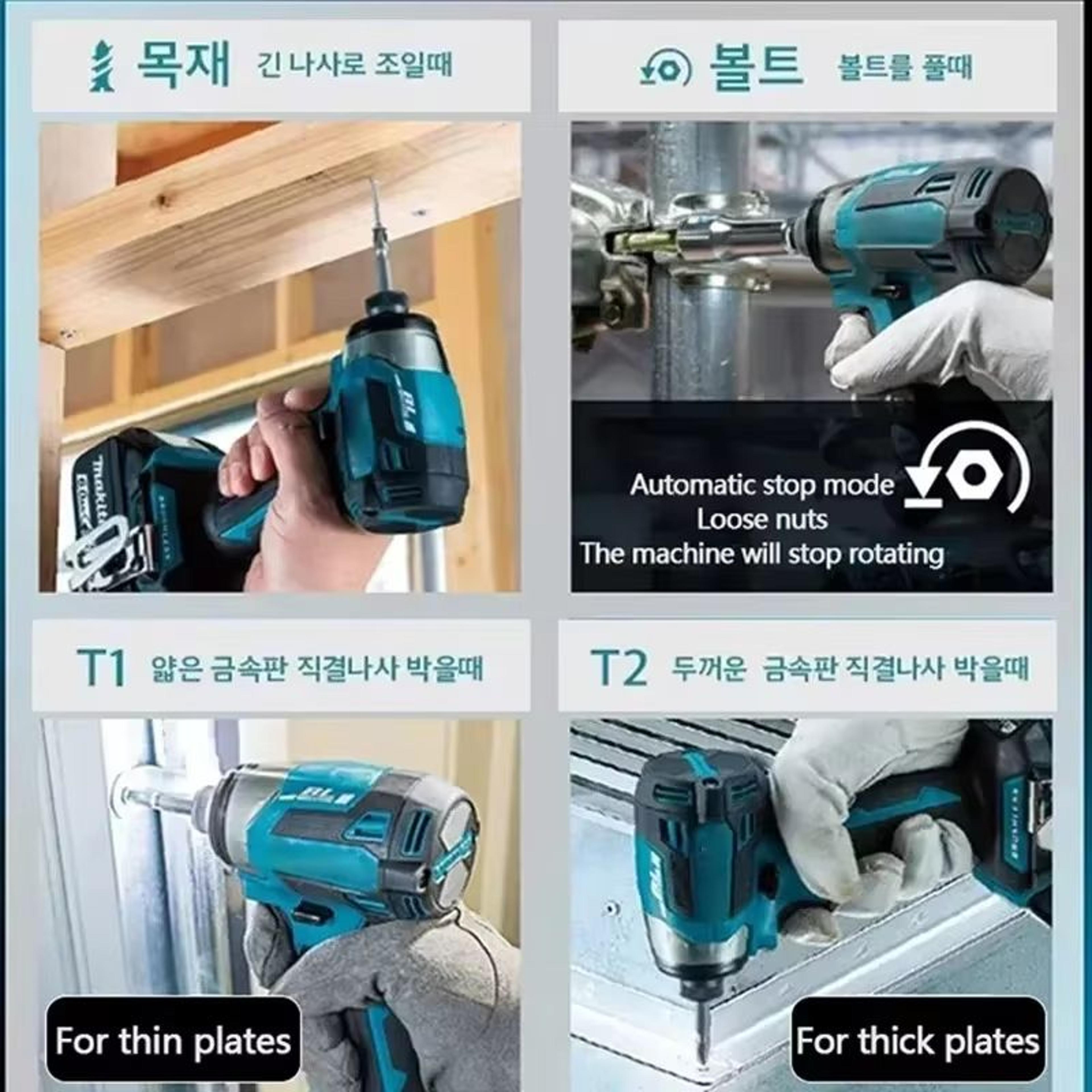 Brushless 18V Cordless Impact Driver Electric Tool For Auto Repair And Fastening With High Torque P 2