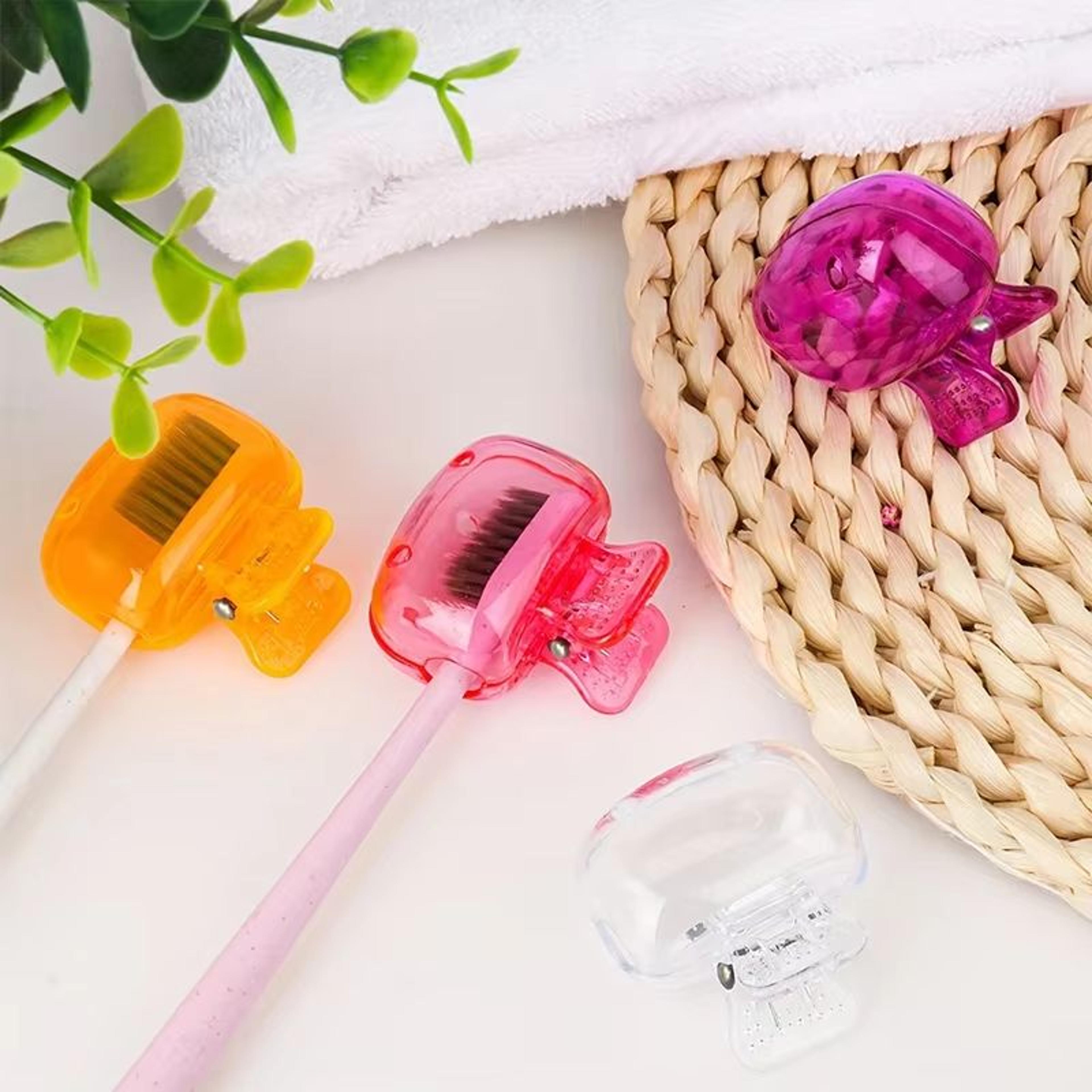 CleanGuard Portable Toothbrush Head Covers Protective Travel Case 2