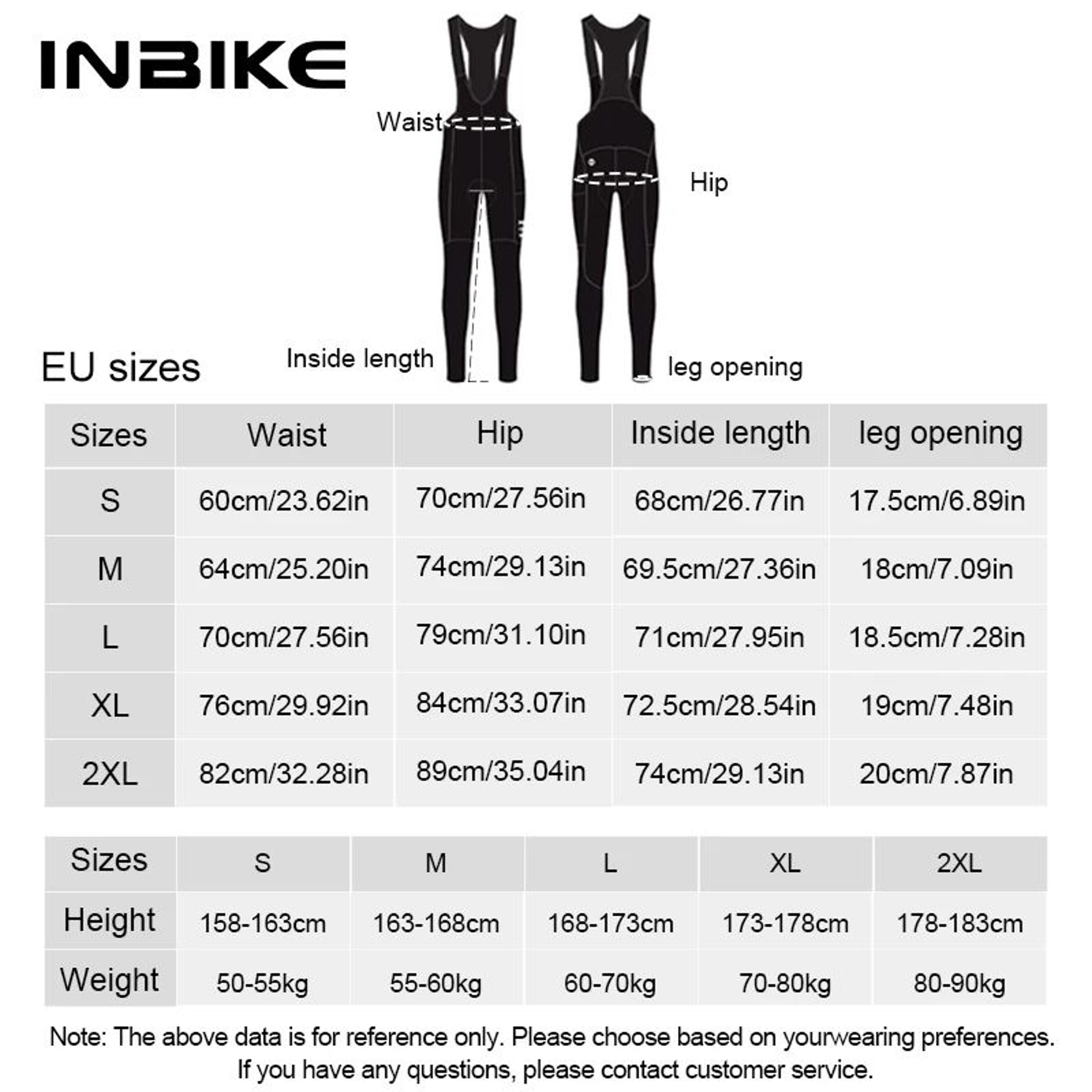 INBIKE Mens Winter Cycling Bib Tights With Thermal Fleece And 3D Padded Chamois 5