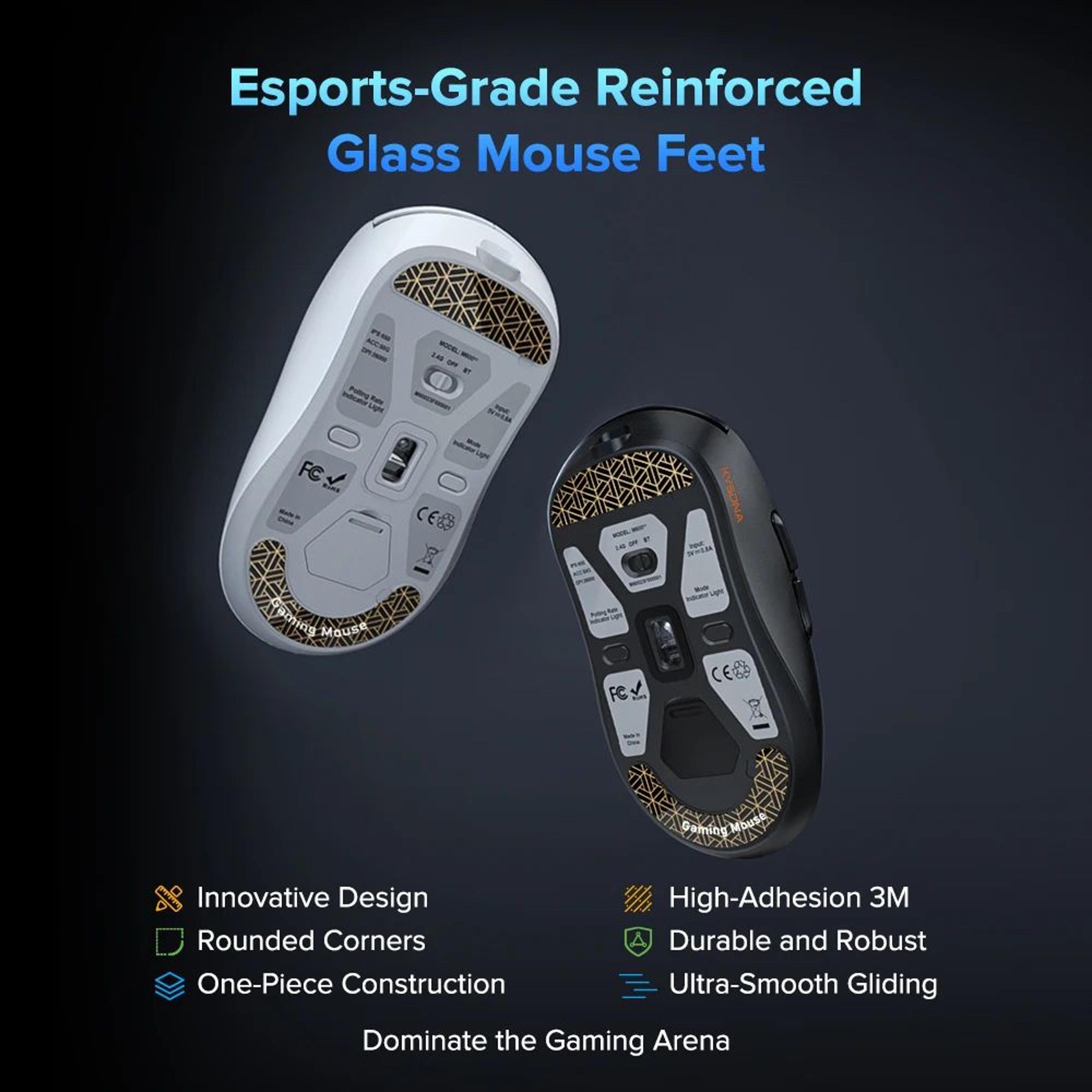 Kysona M600 V2 White PAW3395 Wireless Gaming Mouse 194oz Ultralight Tri Mode 26000 DPI 1