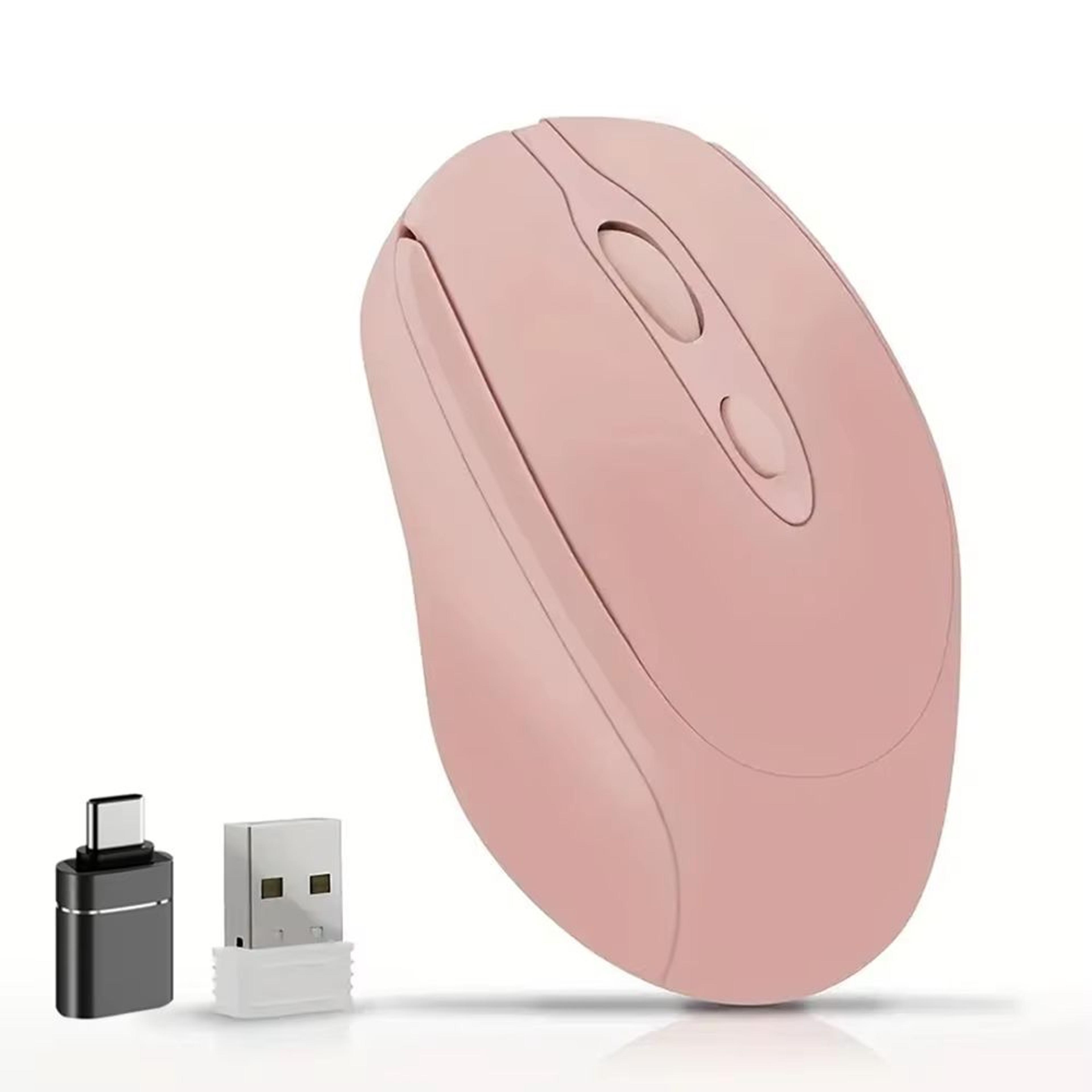 Dual Mode Wireless Mouse With Bluetooth And 24G USB Rechargeable Silent Click For PC MacBook Laptop 13