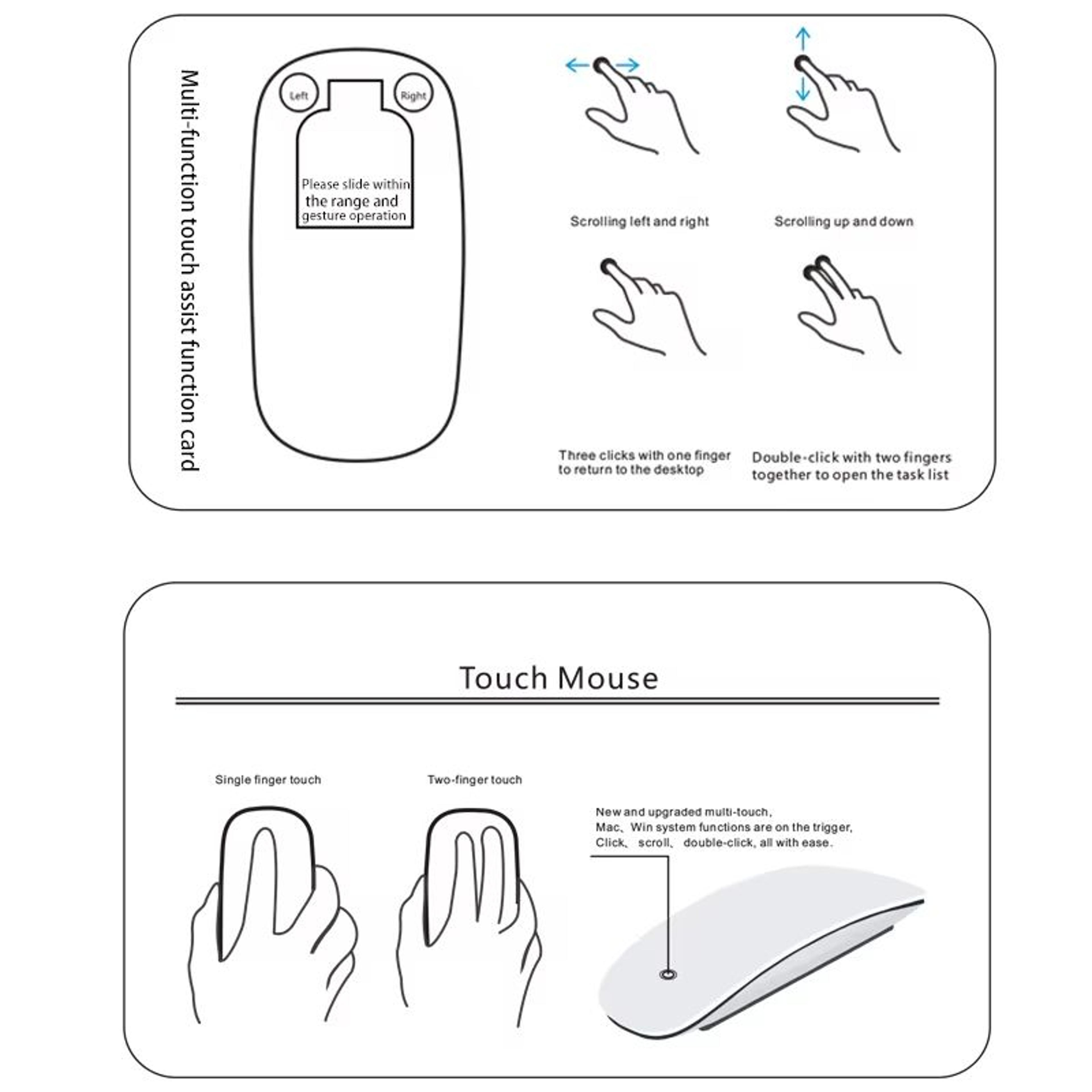 Magic 3 Slim Wireless Bluetooth Mouse With Multi Touch Gestures Rechargeable For MacBook And Window 2