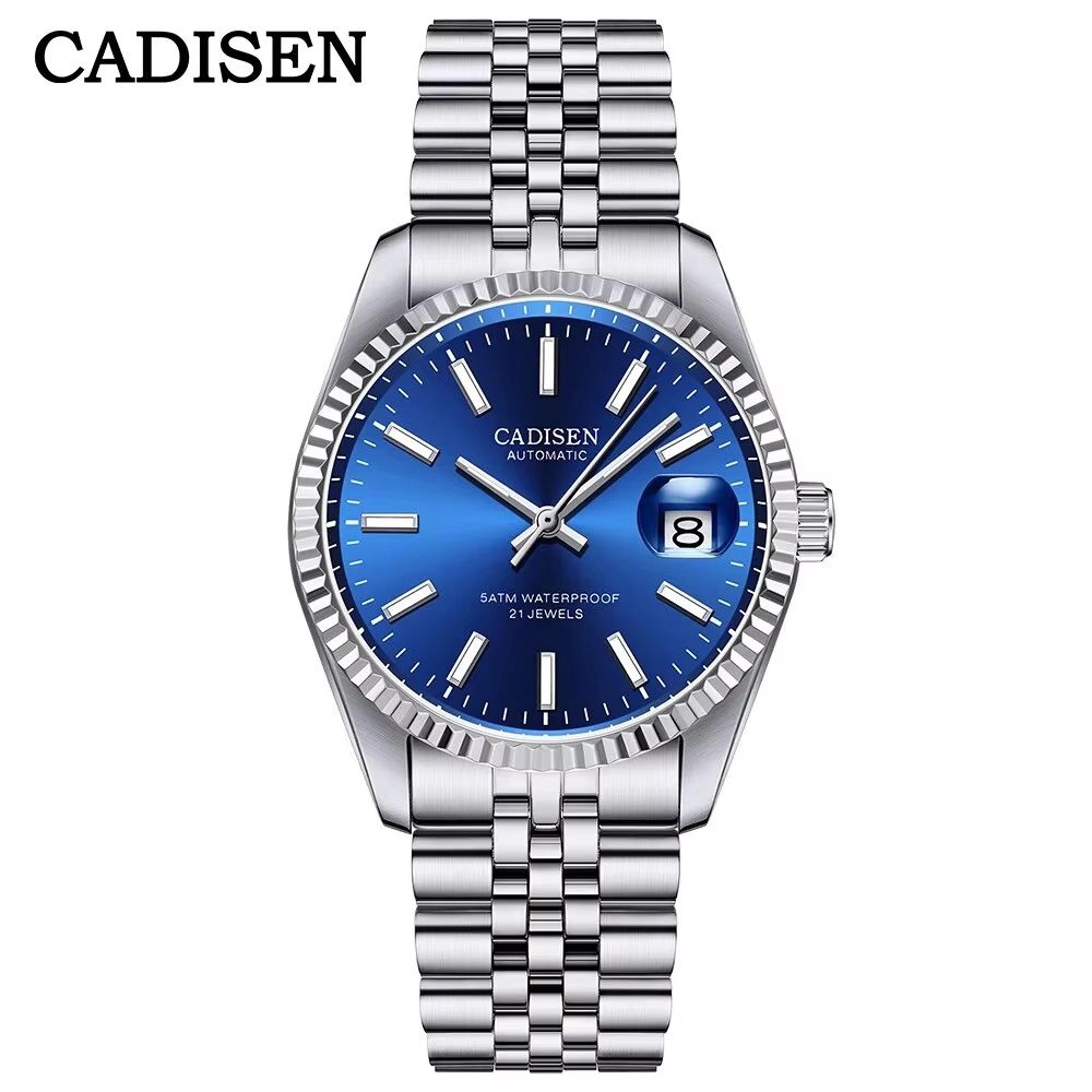 CADISEN Automatic Mechanical Watch For Men Stainless Steel Luxury Waterproof Business Wristwatch 10