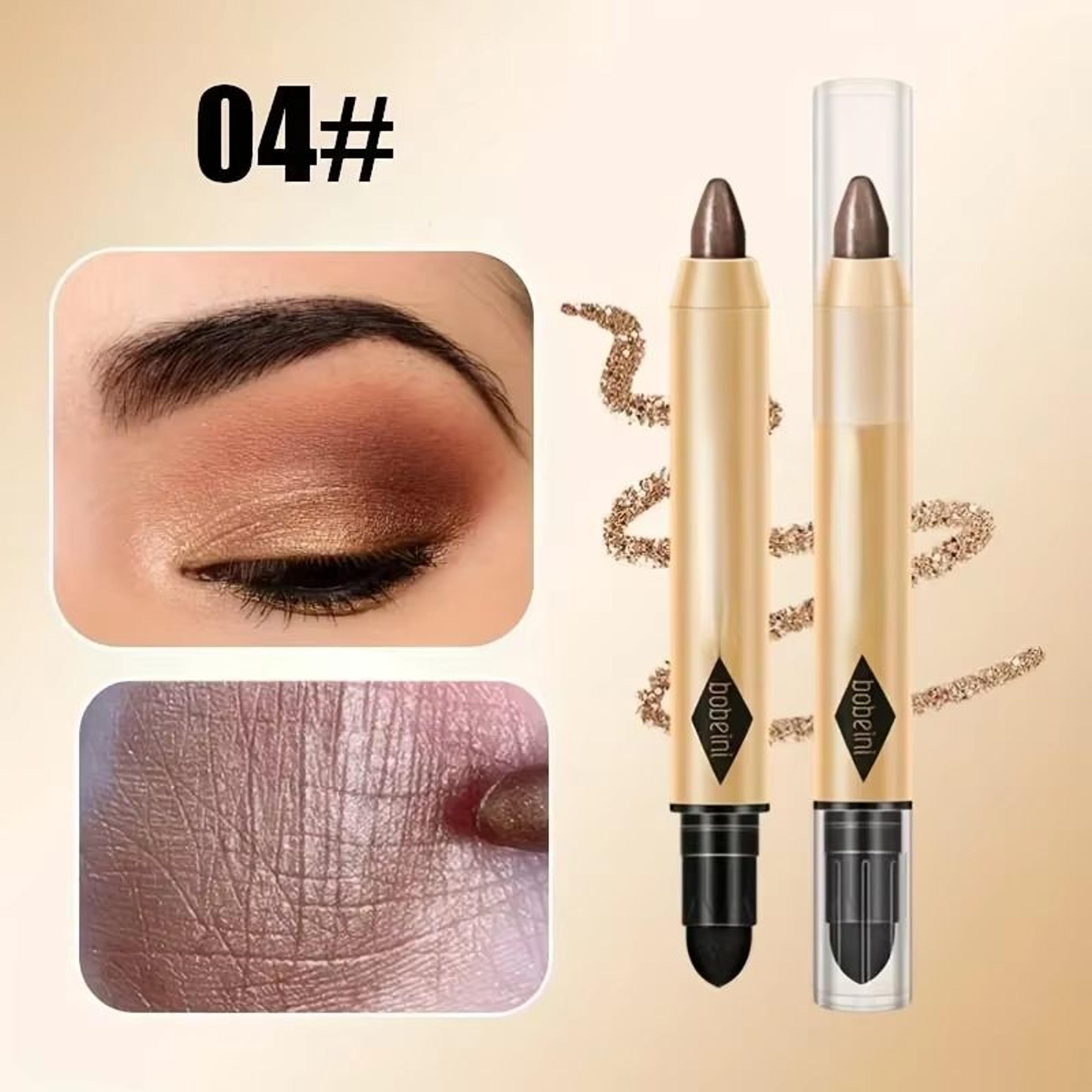 Double Head Metallic Eyeshadow Stick Diamond Shimmer Highlighter Pencil 8