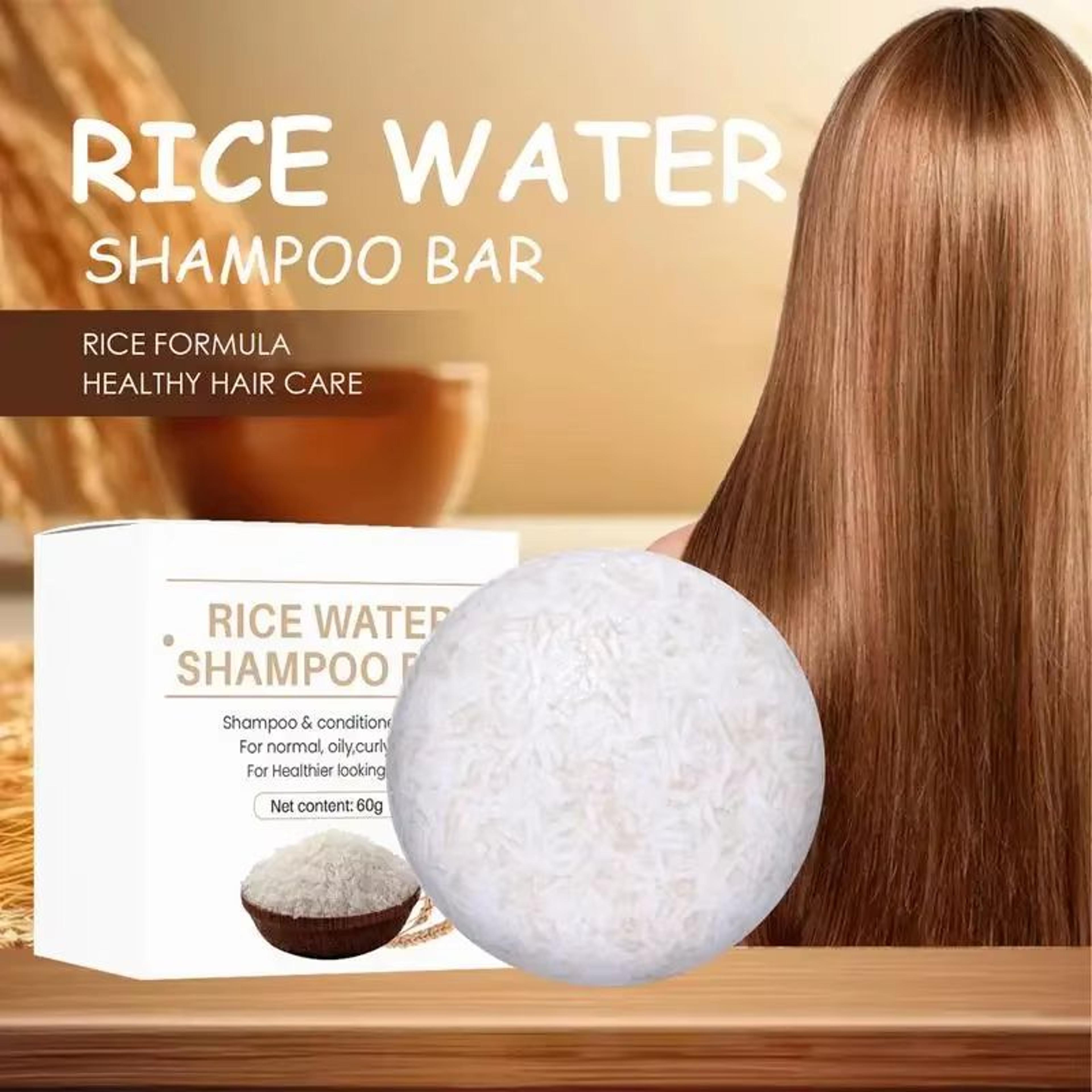 organic rice water shampoo bar nourishing hair growth and strengthening solid shampoo