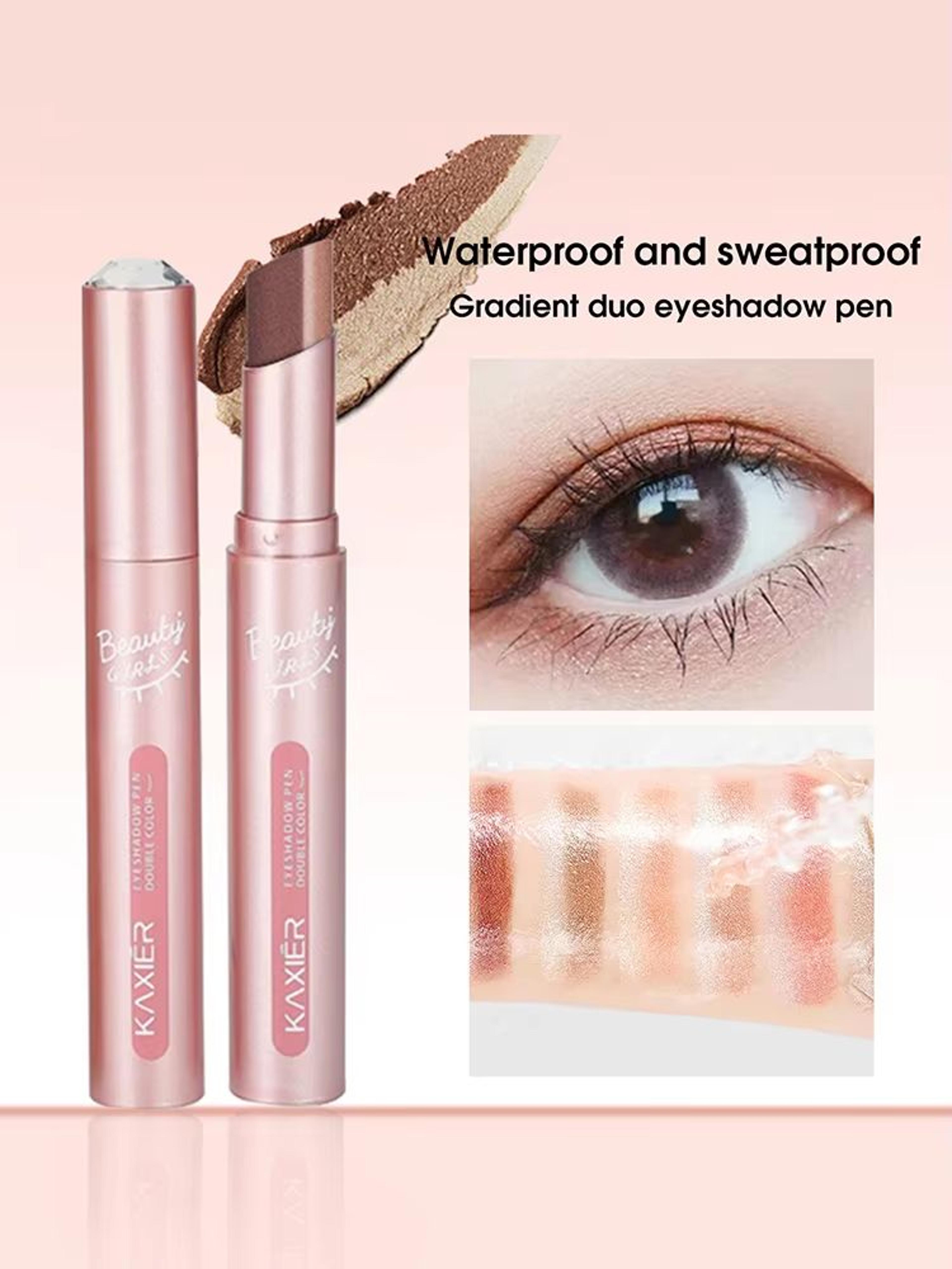 Gradient Two Color Eyeshadow Pen Waterproof Pearlescent Eyeshadow Stick Easy Blend Lazy Makeup 9