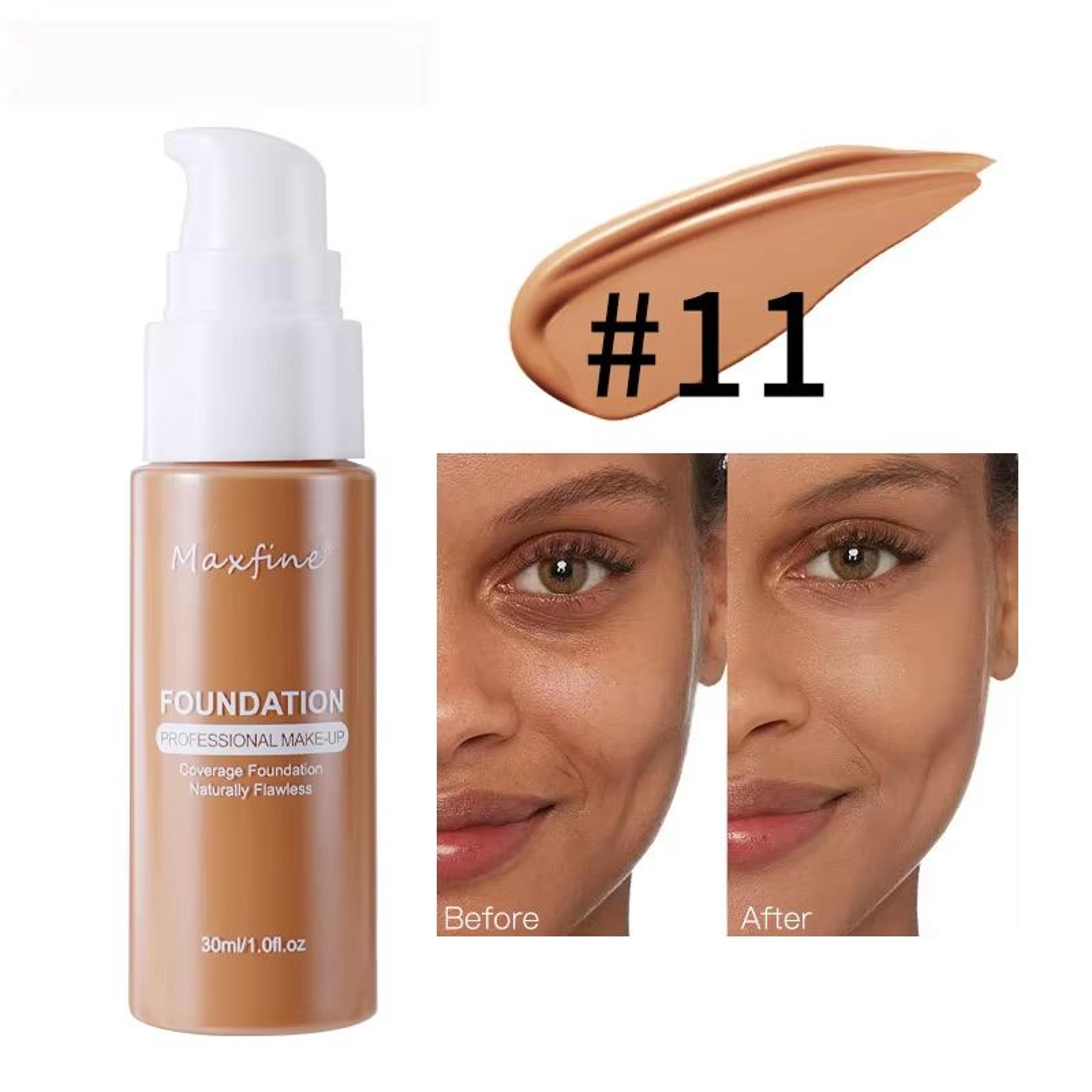 Flawless Waterproof Liquid Foundation Full Coverage Concealer Foundation Sweat Resistant Long Wear  9