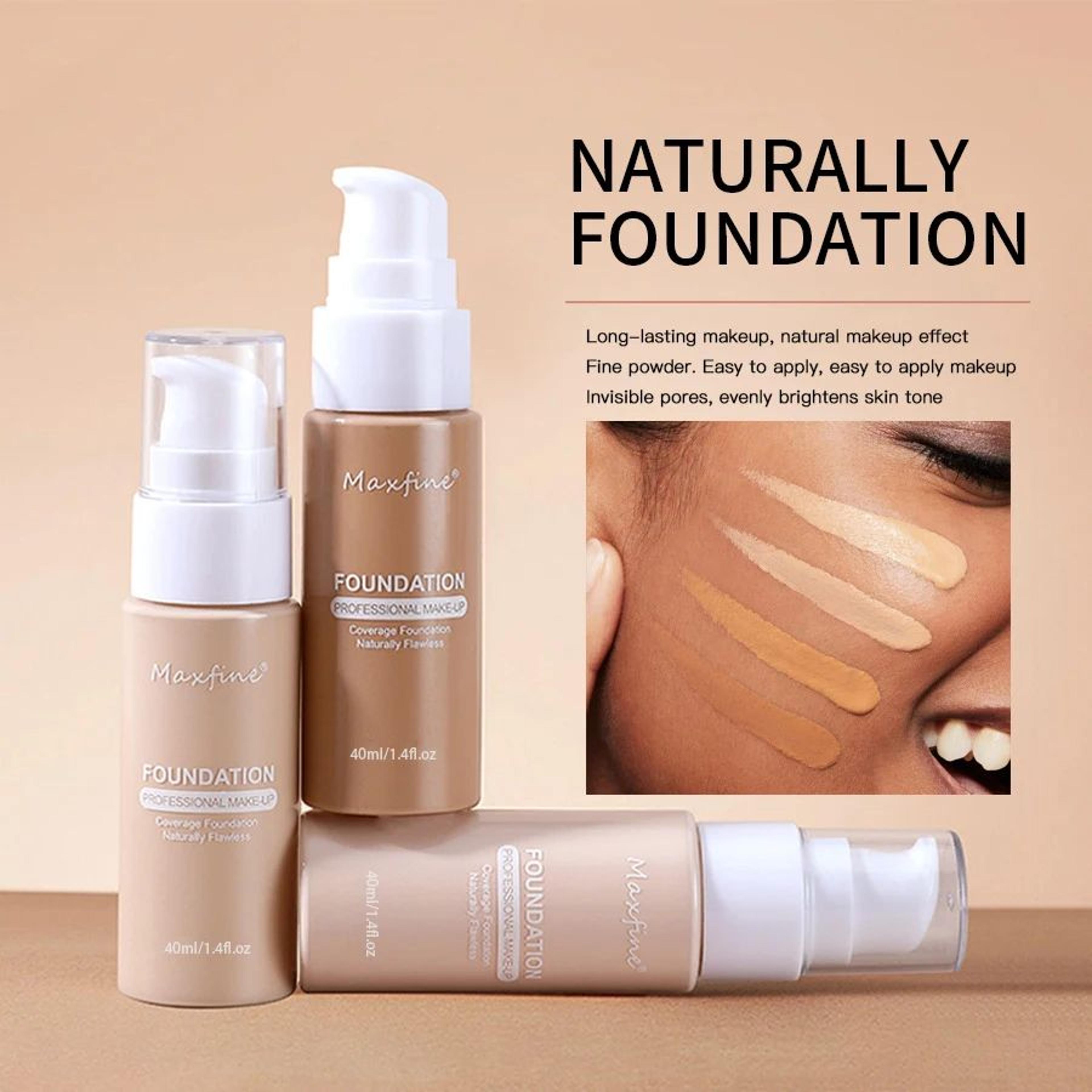Flawless Waterproof Liquid Foundation Full Coverage Concealer Foundation Sweat Resistant Long Wear  2