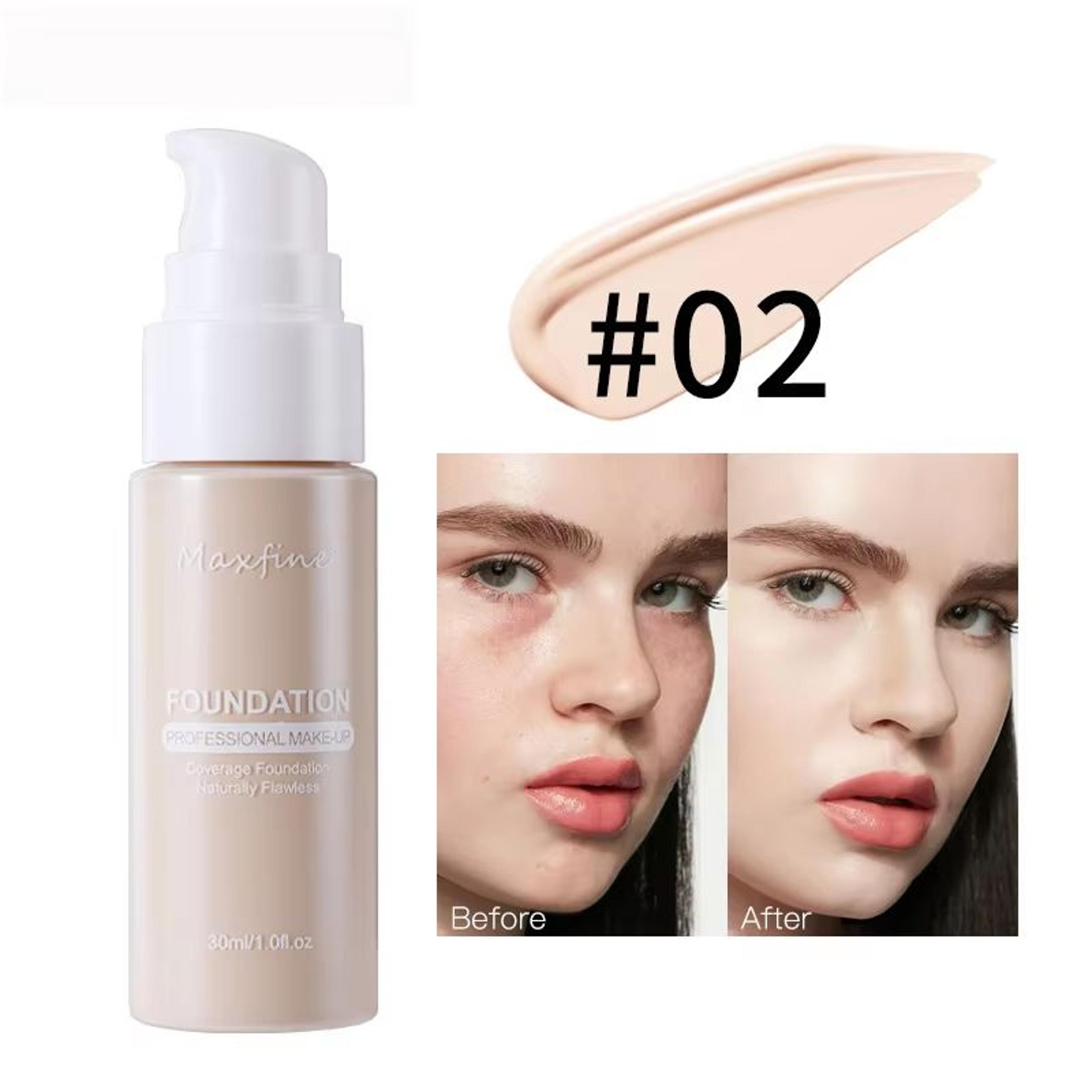 Flawless Waterproof Liquid Foundation Full Coverage Concealer Foundation Sweat Resistant Long Wear  6