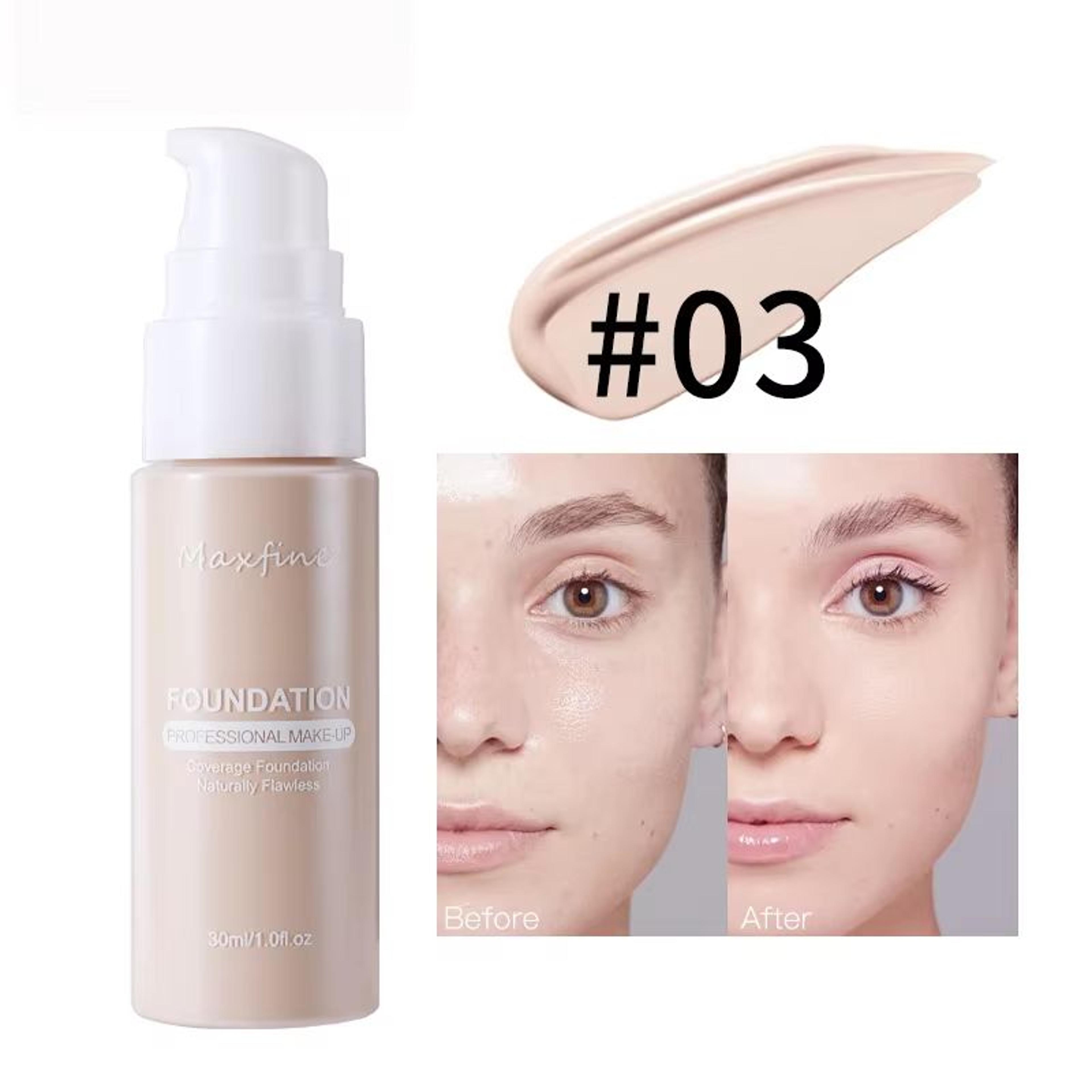 Flawless Waterproof Liquid Foundation Full Coverage Concealer Foundation Sweat Resistant Long Wear  8