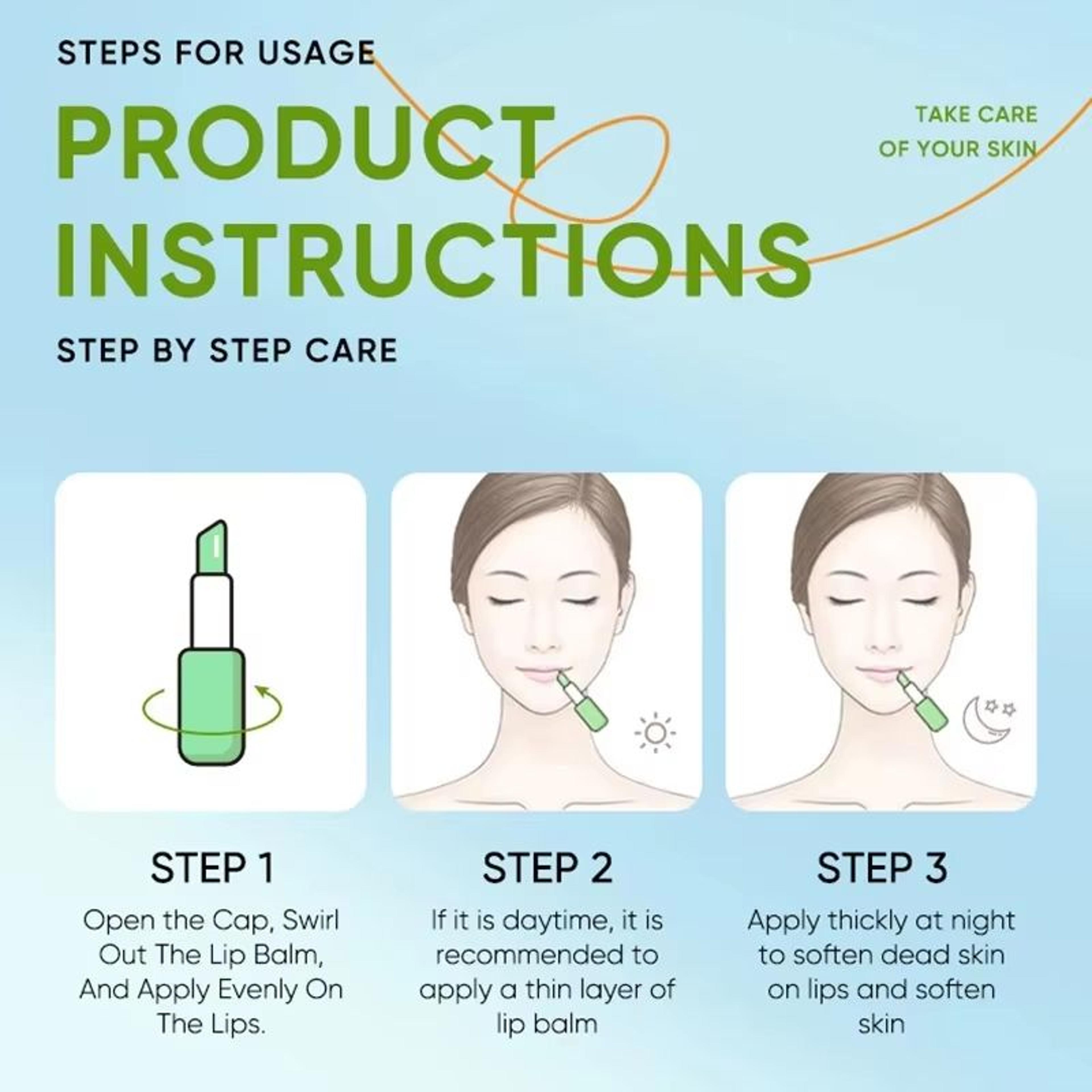 Aloe Lip Balm Hydrating Moisturizing Lip Repair Stick For Dry Cracked Lips 3