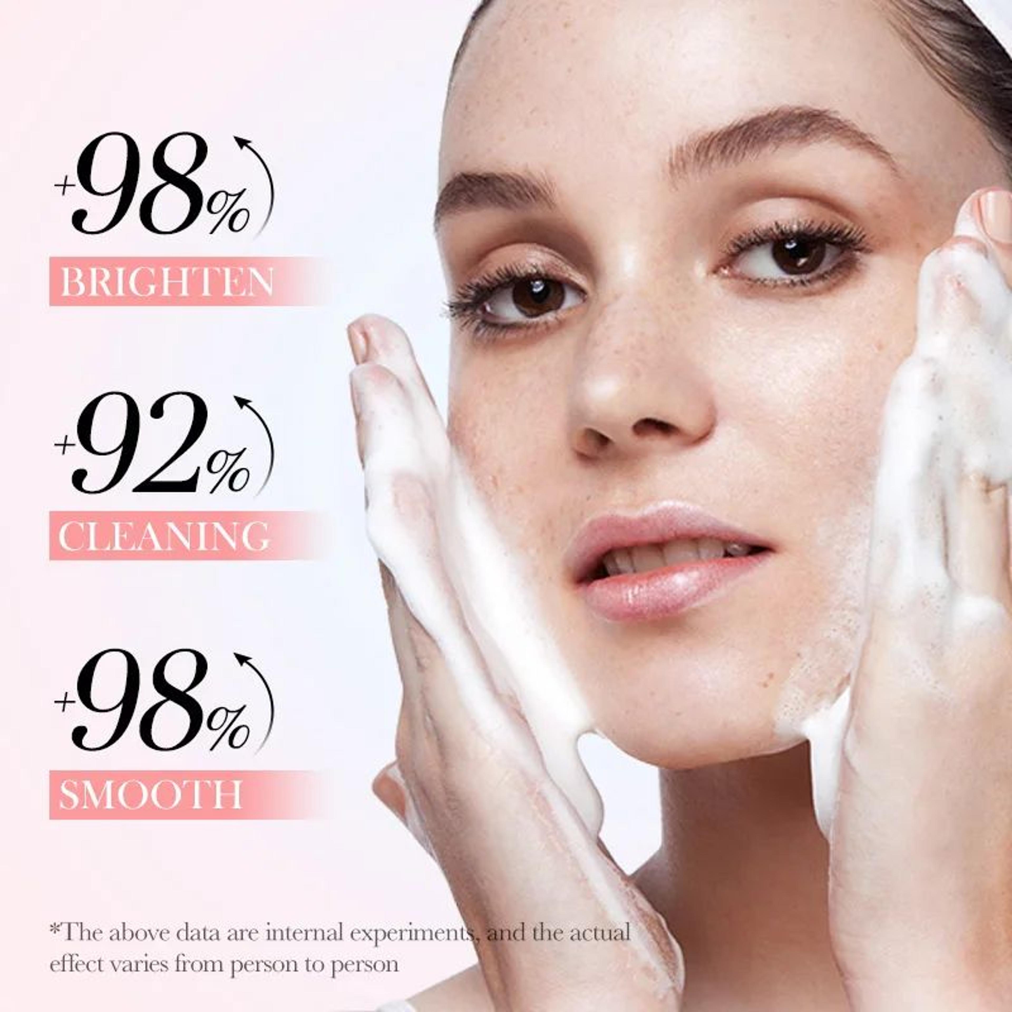 SADOER Q10 Vitamin C Facial Cleanser Brightening Face Wash Foam For Hydrating And Deep Cleansing 2