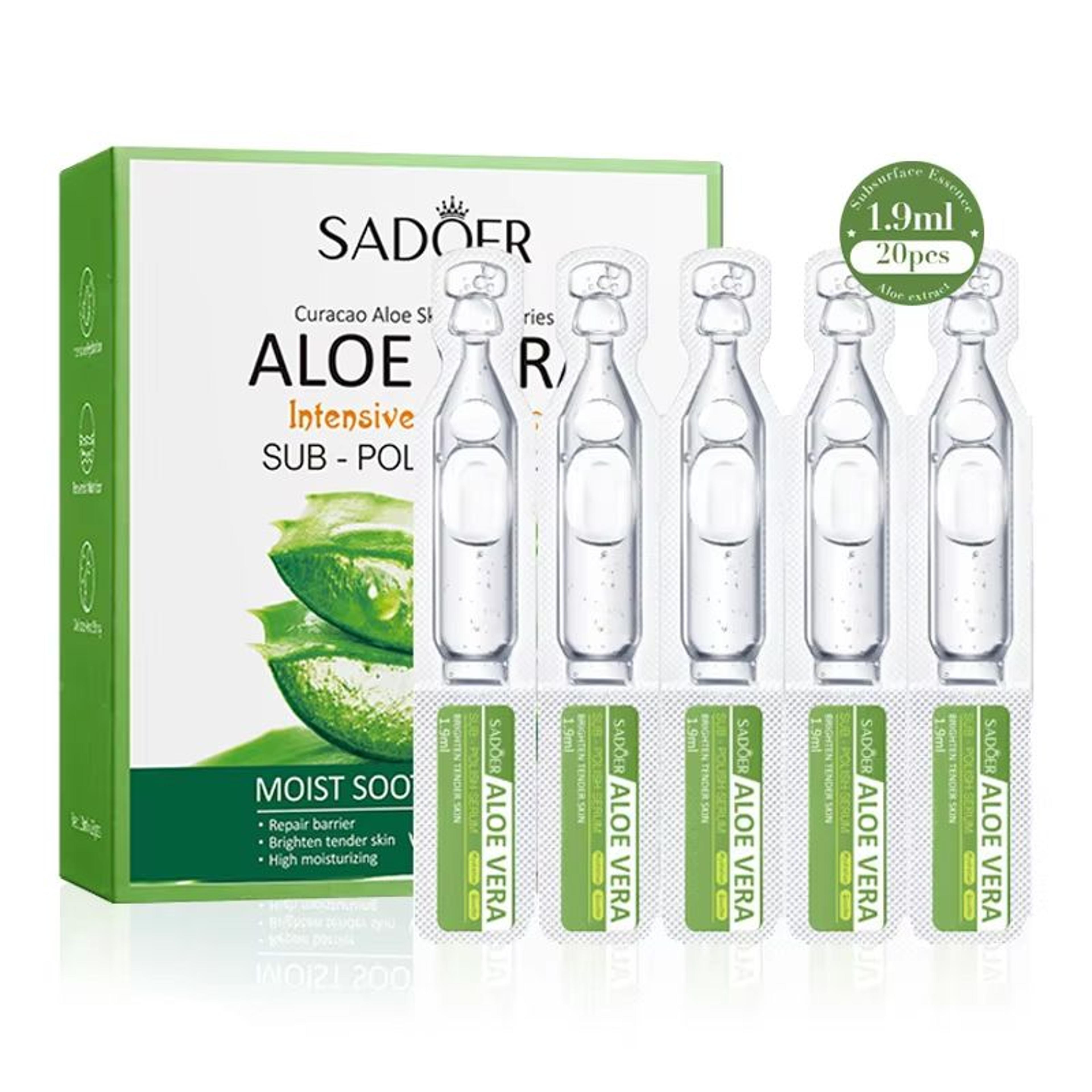 sadoer aloe vera face serum hydrating anti aging serum for brightening and firming skin
