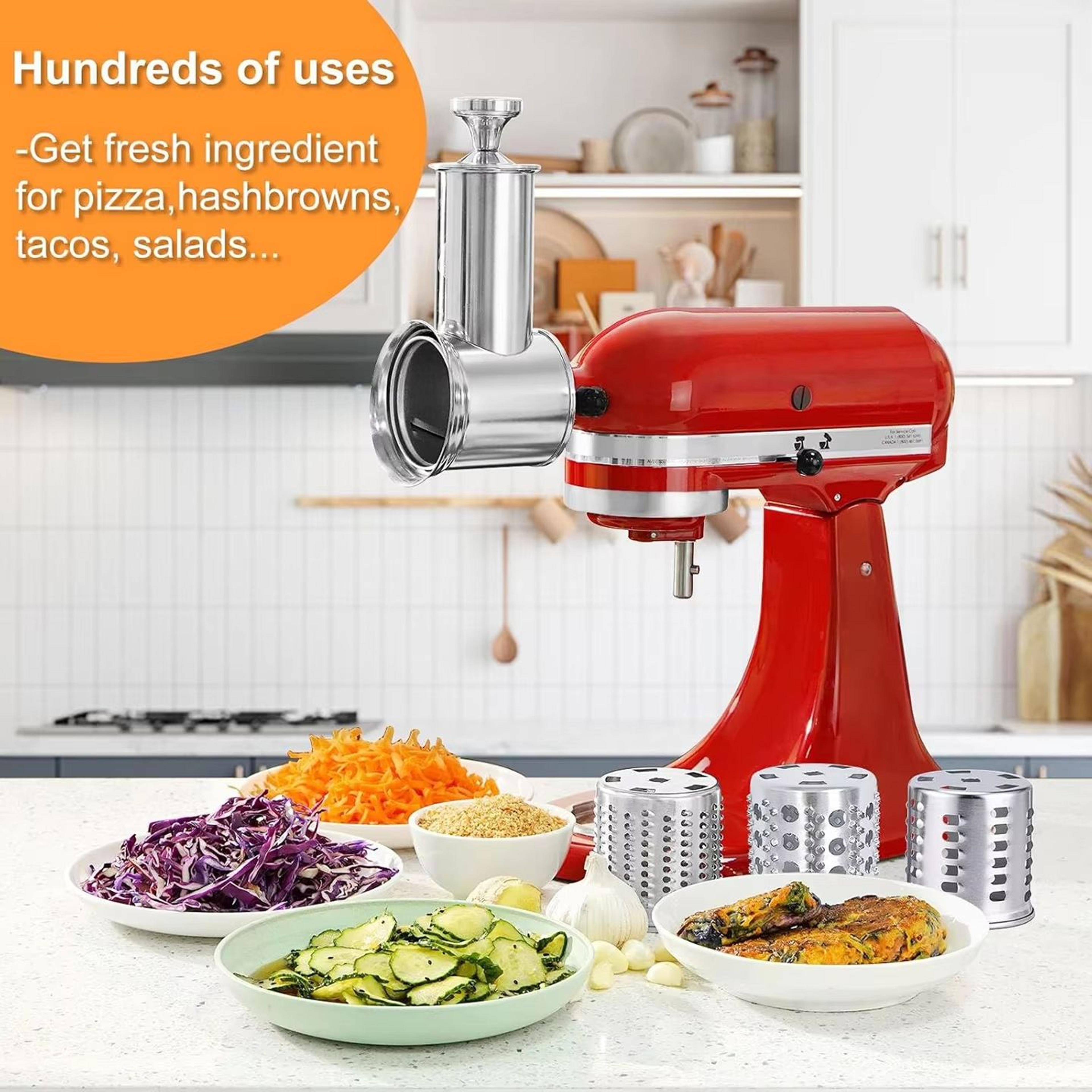 KA304 Large Stainless Steel Slicer Shredder Attachment For KitchenAid Mixers 6