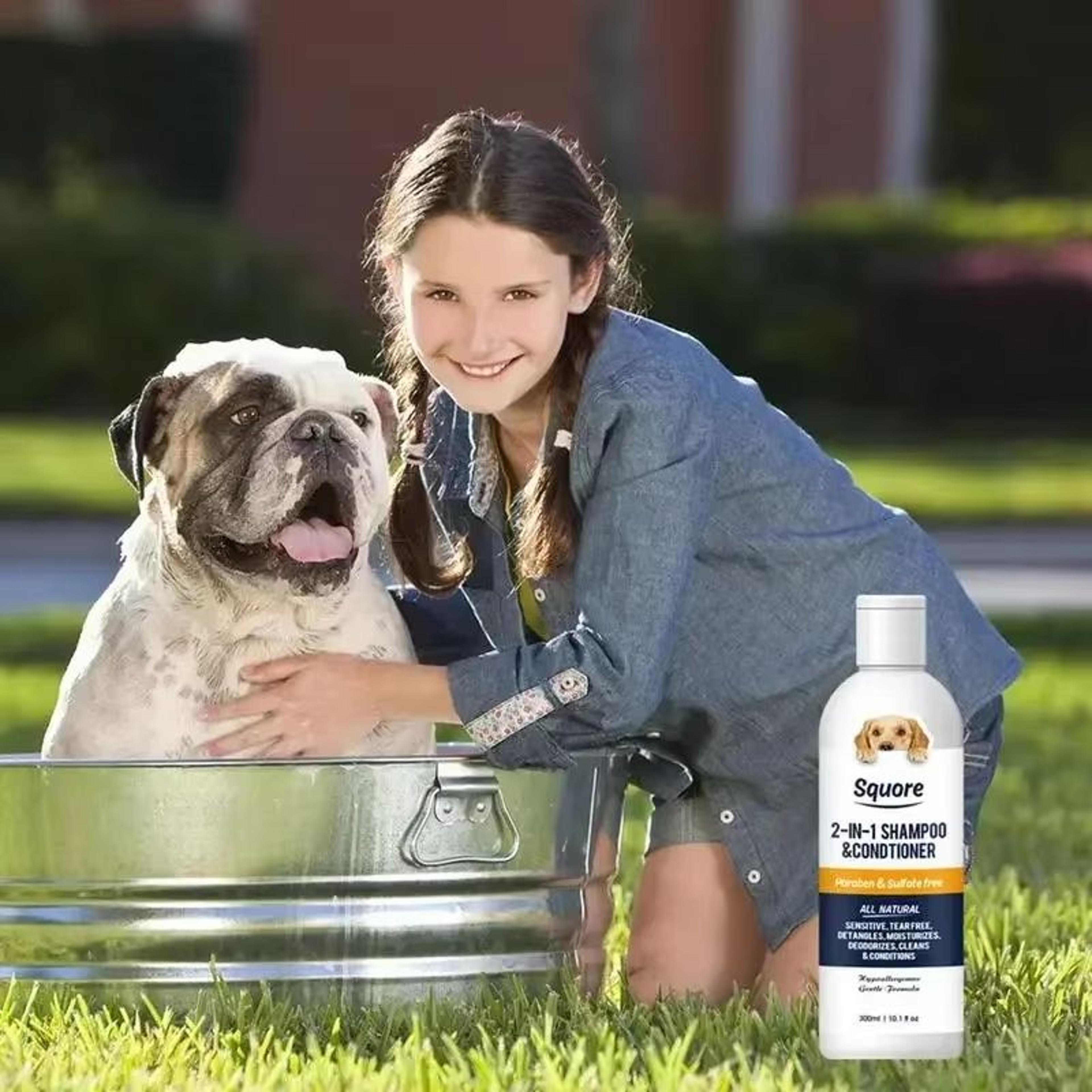 2 In 1 Puppy Shampoo And Conditioner For Sensitive Skin  Natural Moisturizing Dog Grooming Wash 1