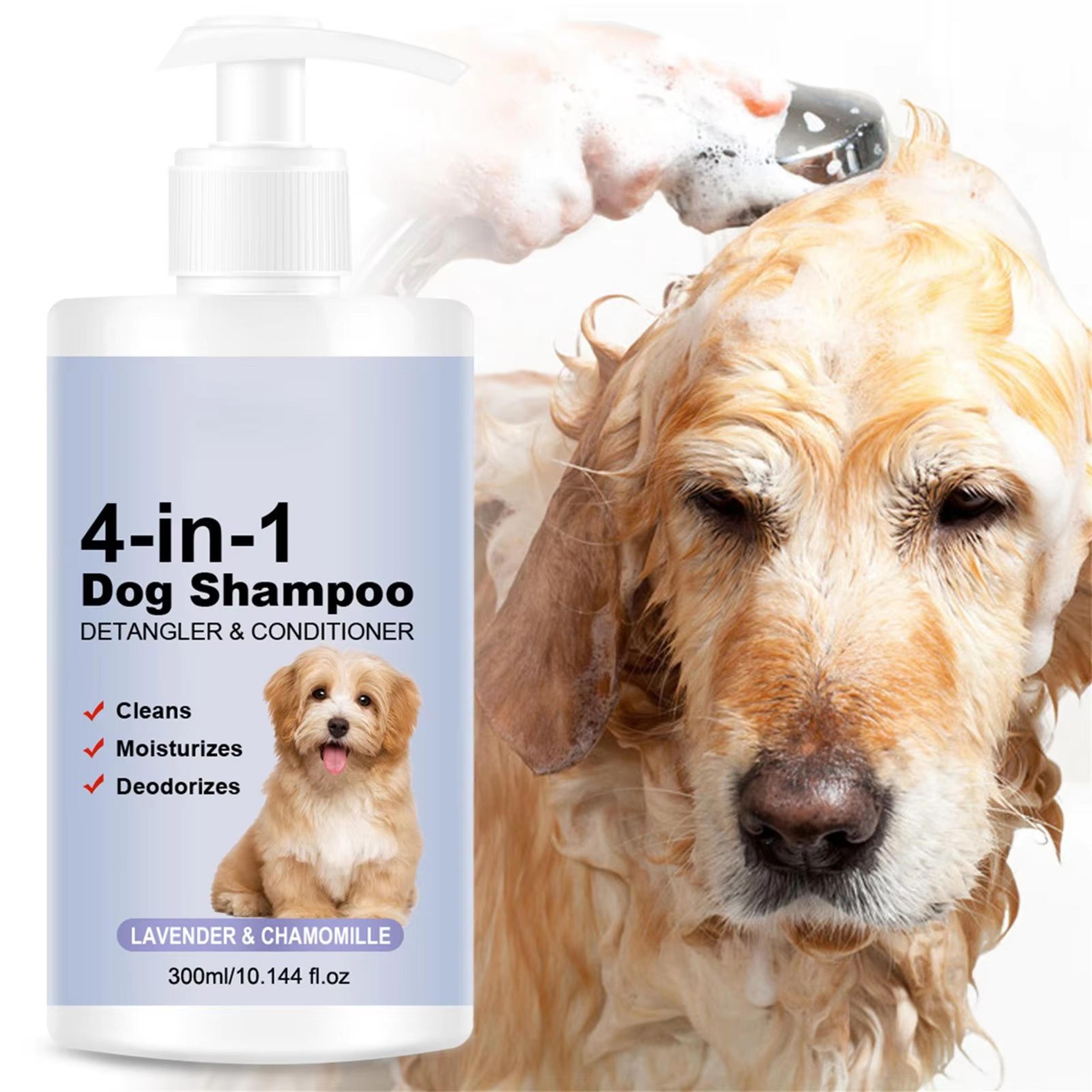 4 in 1 calming dog shampoo and conditioner with lavender chamomile, 10.14 fl oz