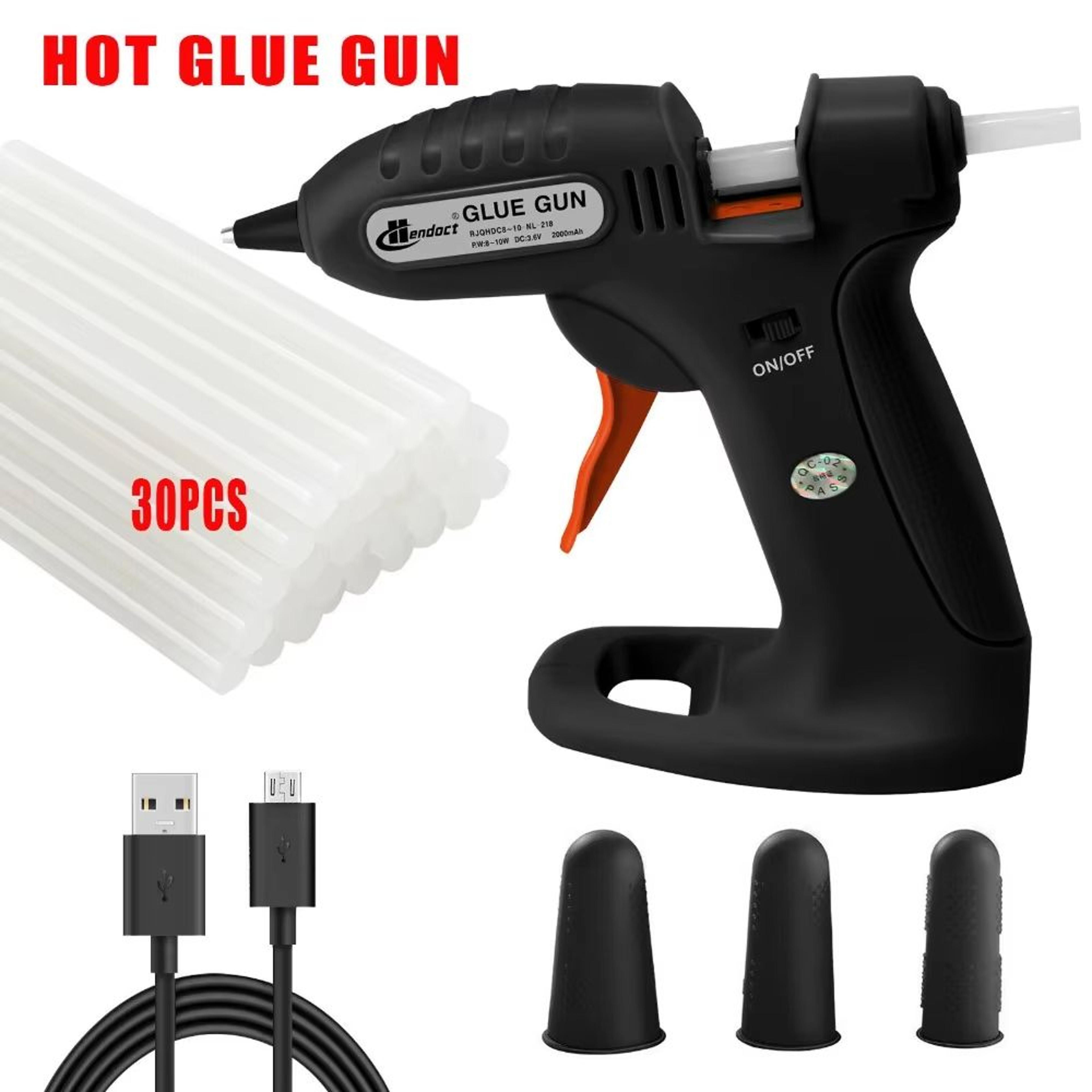 cordless mini hot melt glue gun kit with 30 glue sticks for crafts and diy repairs