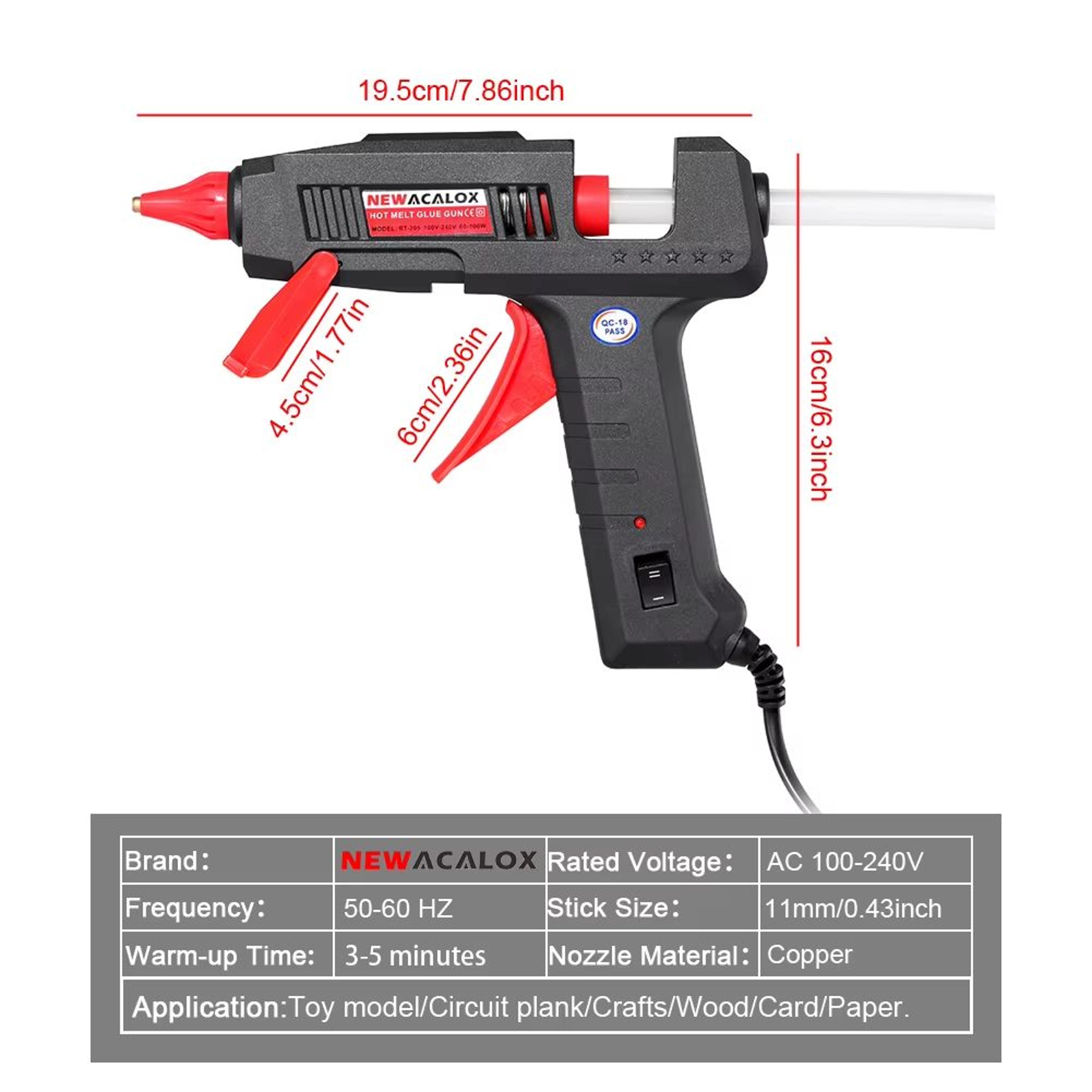NEWACALOX Dual Power Hot Glue Gun 60100W With 16 Glue Sticks  Fast Heating Industrial Glue Gun For  4
