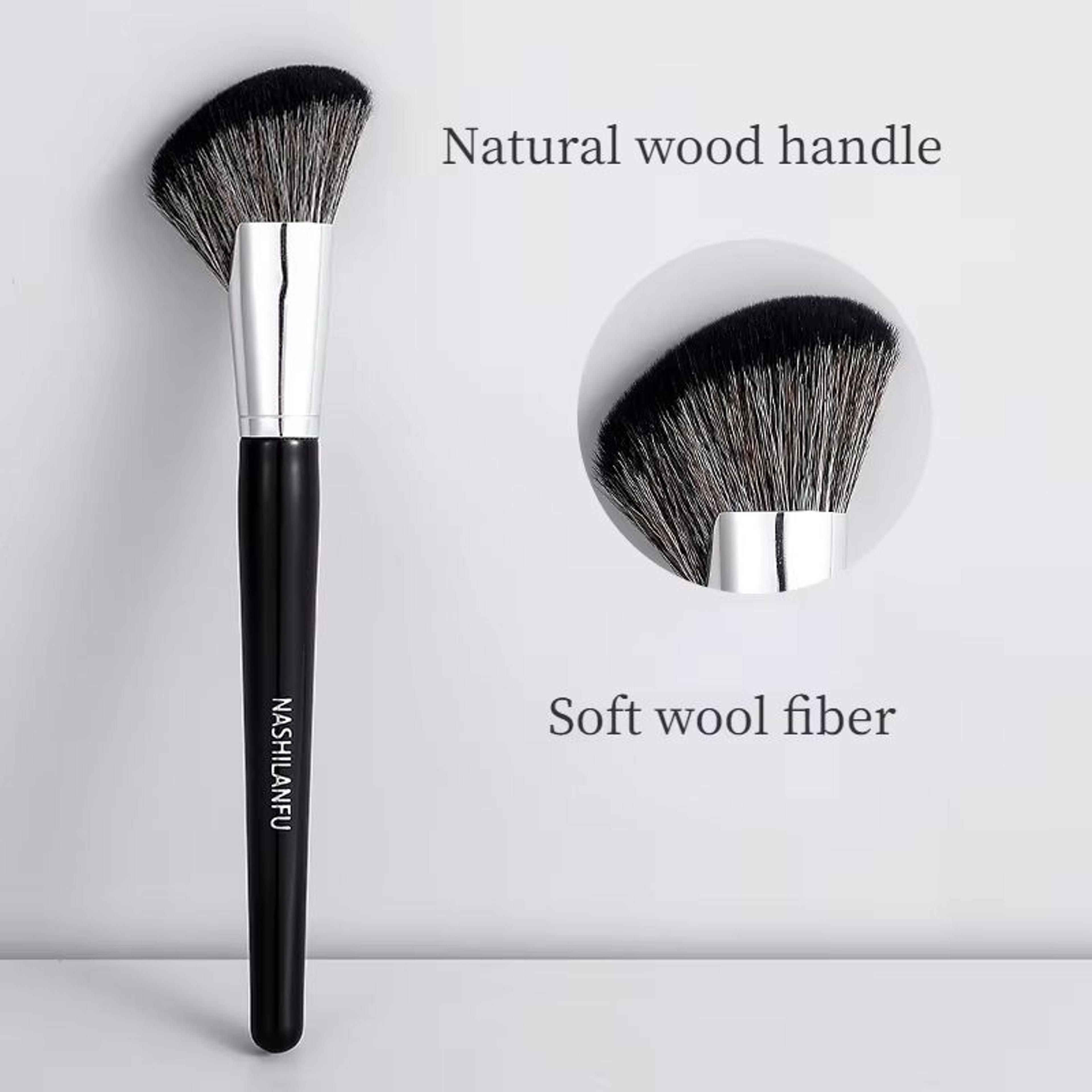 Black Sculpting Contour Brush  Large Angled Bronzer Brush For Blush Powder  Face Sculpting 1