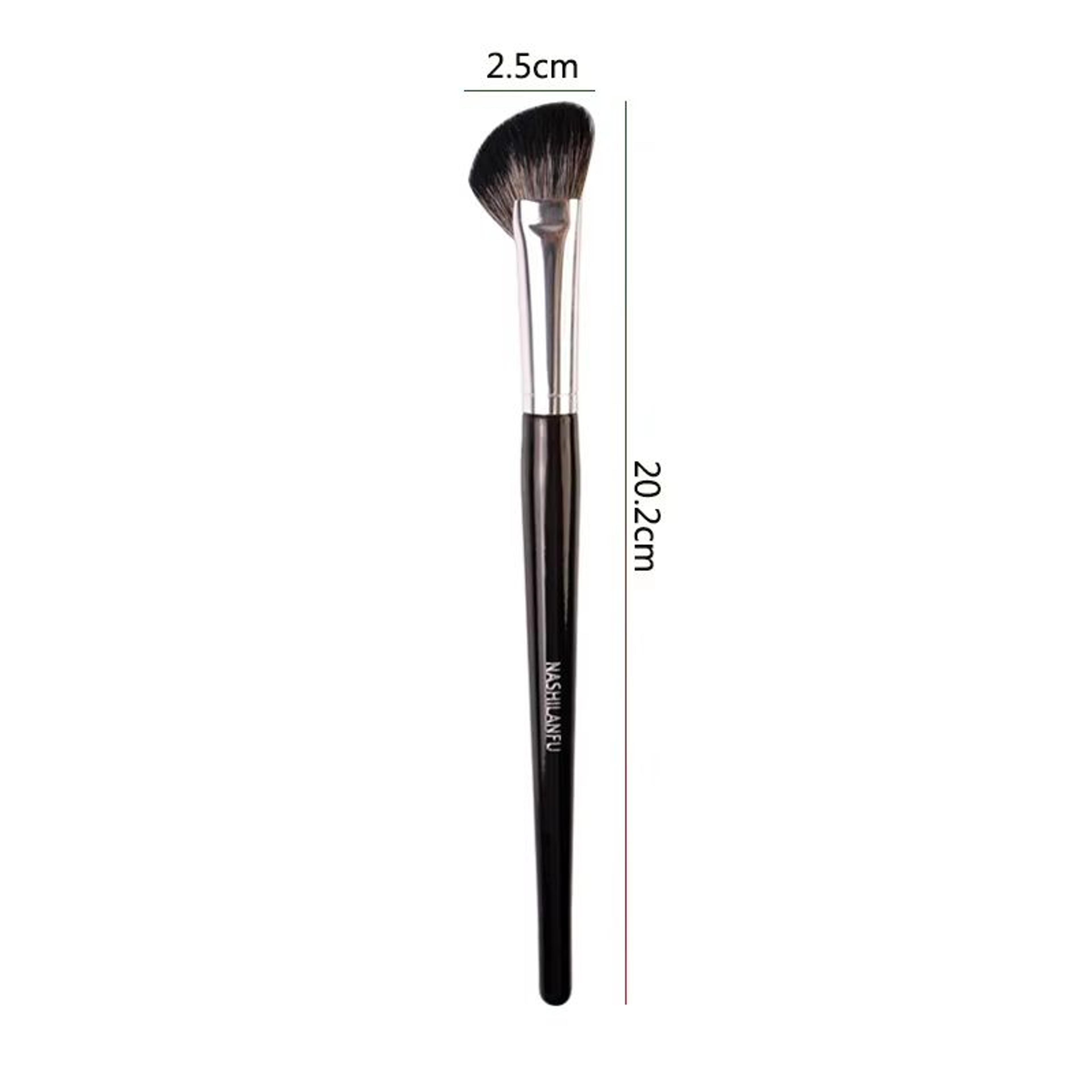 Black Sculpting Contour Brush  Large Angled Bronzer Brush For Blush Powder  Face Sculpting 8
