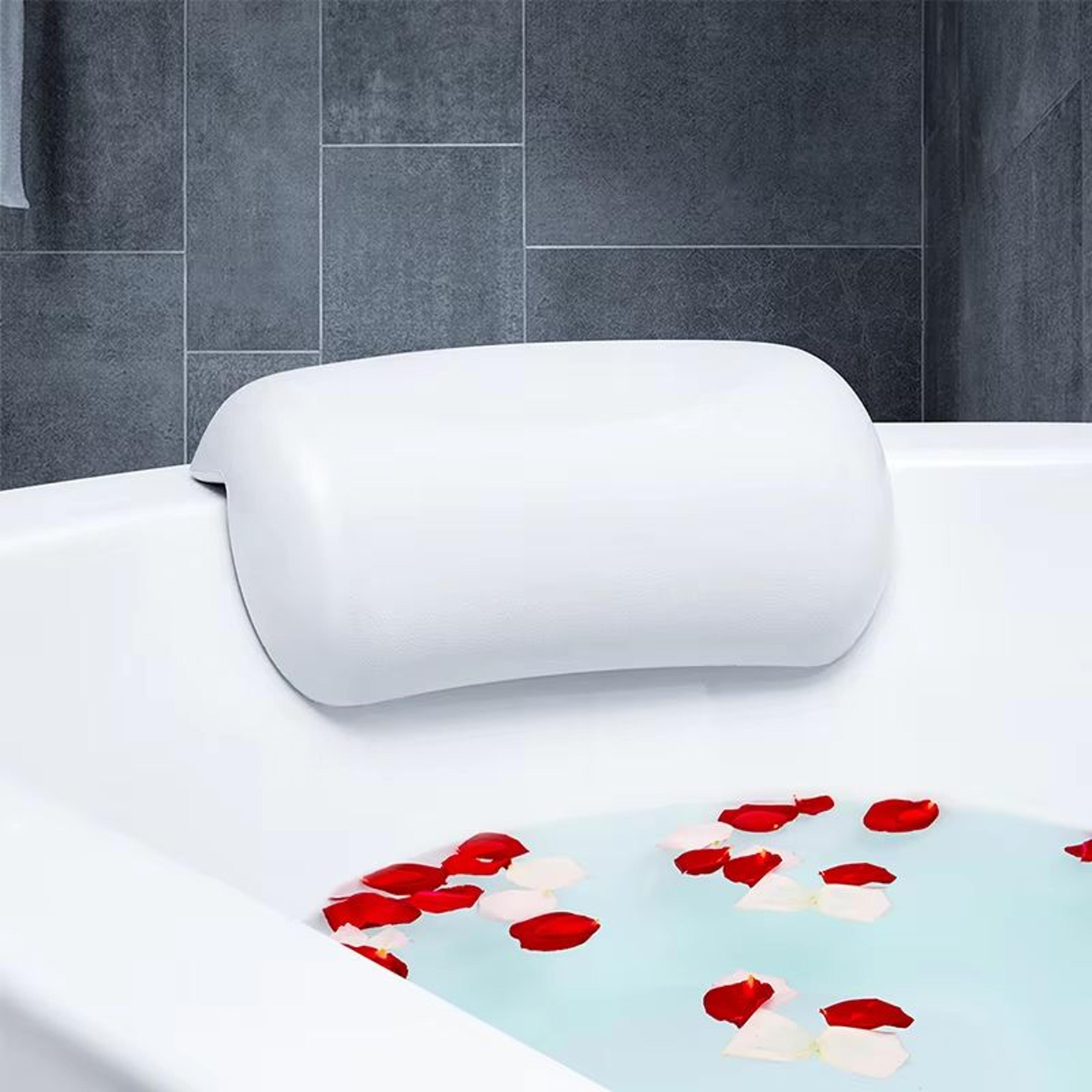 non slip bathtub pillow headrest waterproof spa bath pillow with suction cups